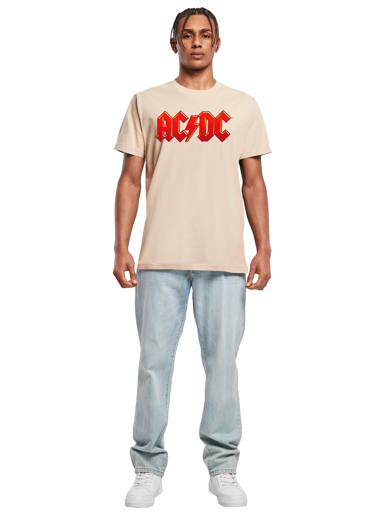 ACDC Logo rouge foncé avec T-shirt Round Cou