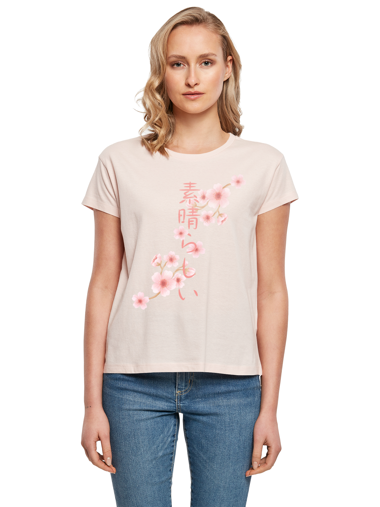 Kirschblüten Asien Damen Box T-Shirt