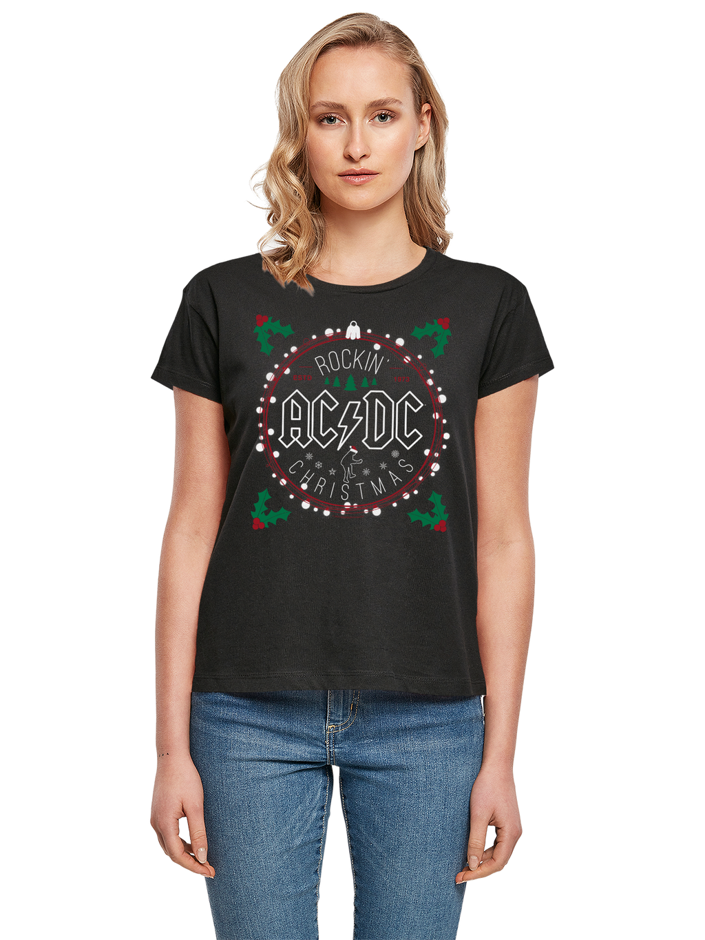 AC/DC Christmas Circle Box T-Shirt