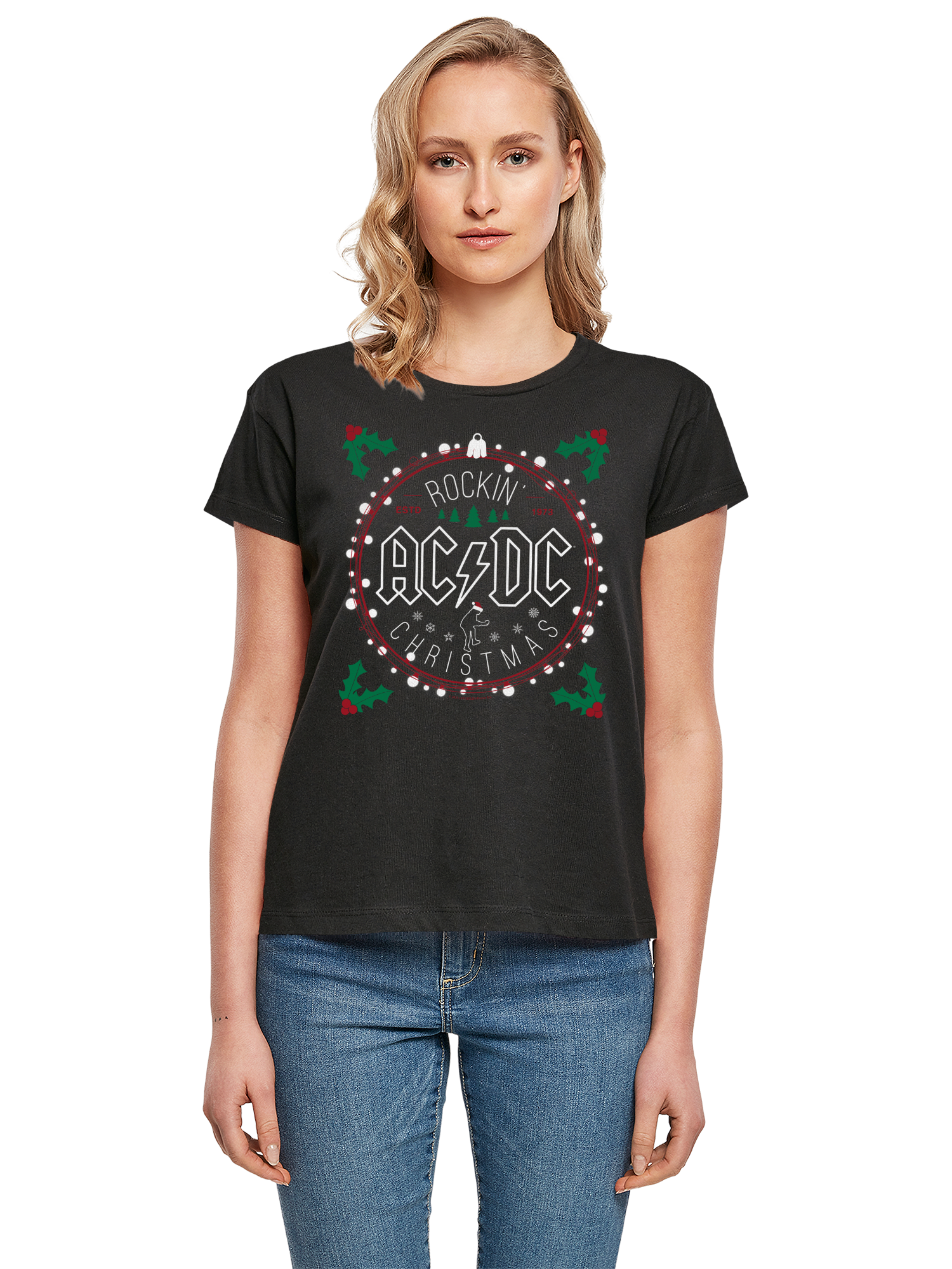 AC/DC Christmas Circle Box T-Shirt