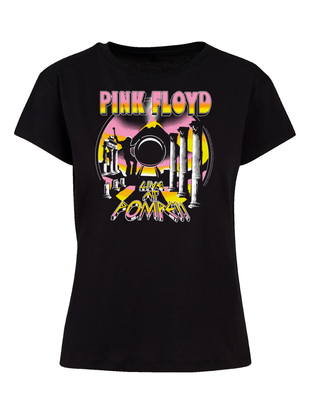 Pink Floyd Live At Pompeii Volcano Ladies Box T-Shirt