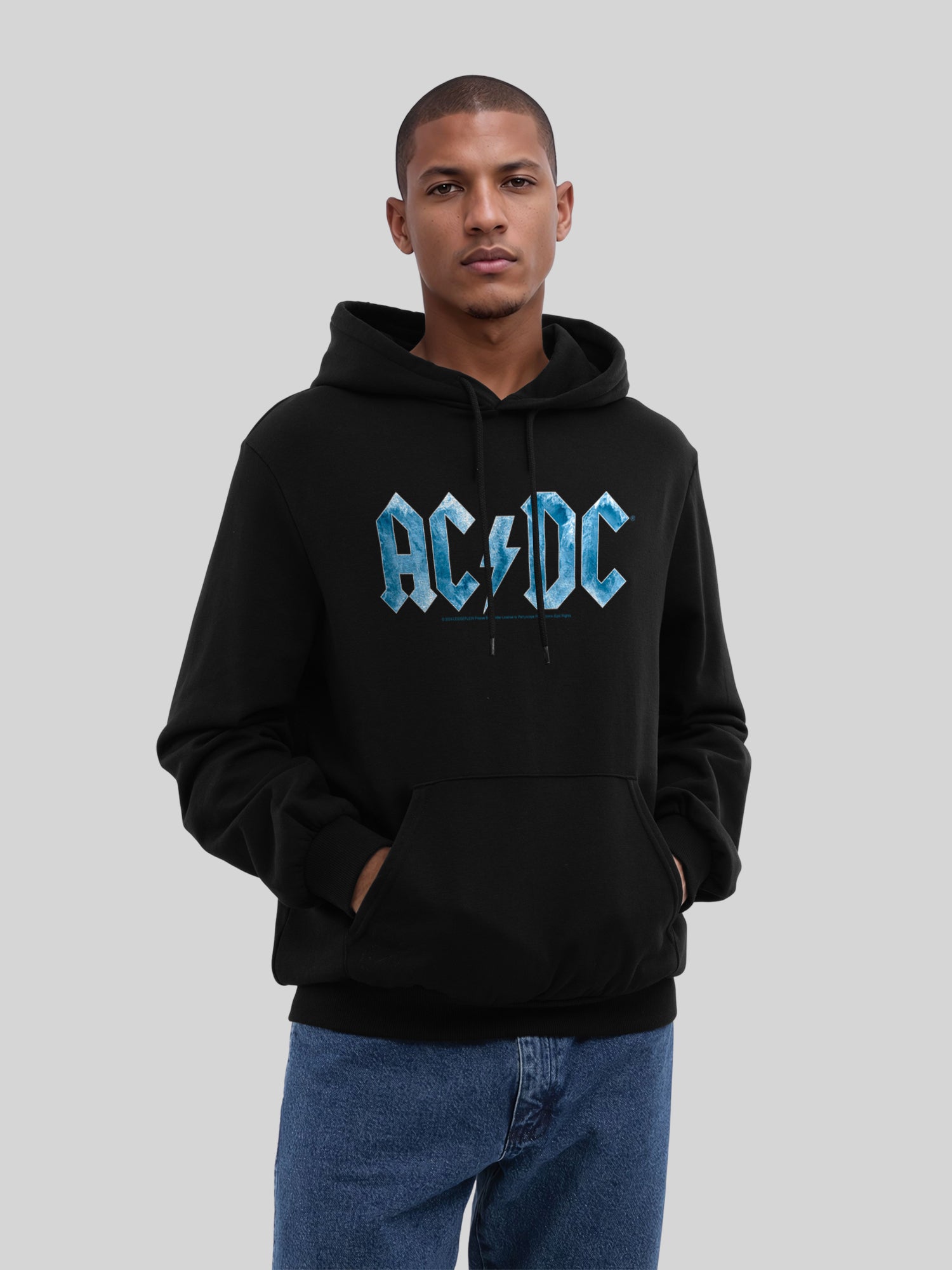 ACDC Blue Ice Logo avec True Blanks | Hoodie régulier pour hommes