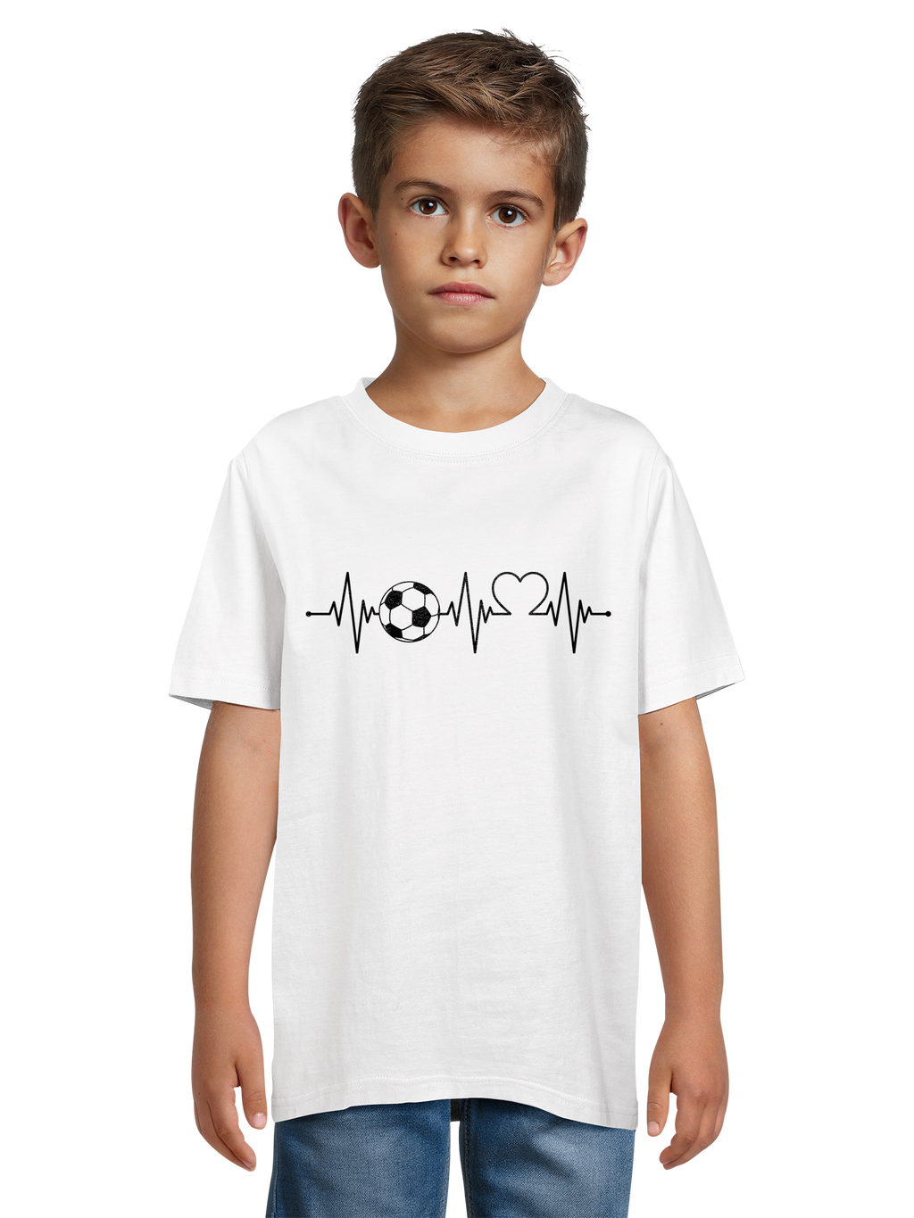 T-shirt pour enfants de soccer de rythme cardiaque