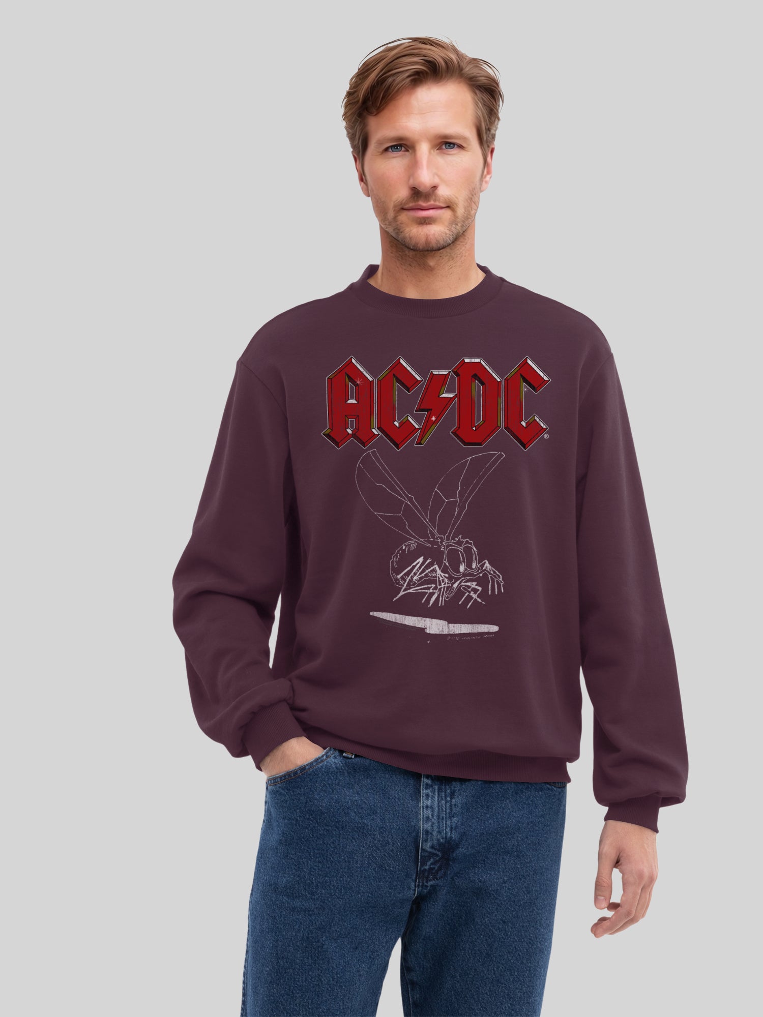 AC/DC Fly On The Wall 1985 Men's Organic Sweatshirt