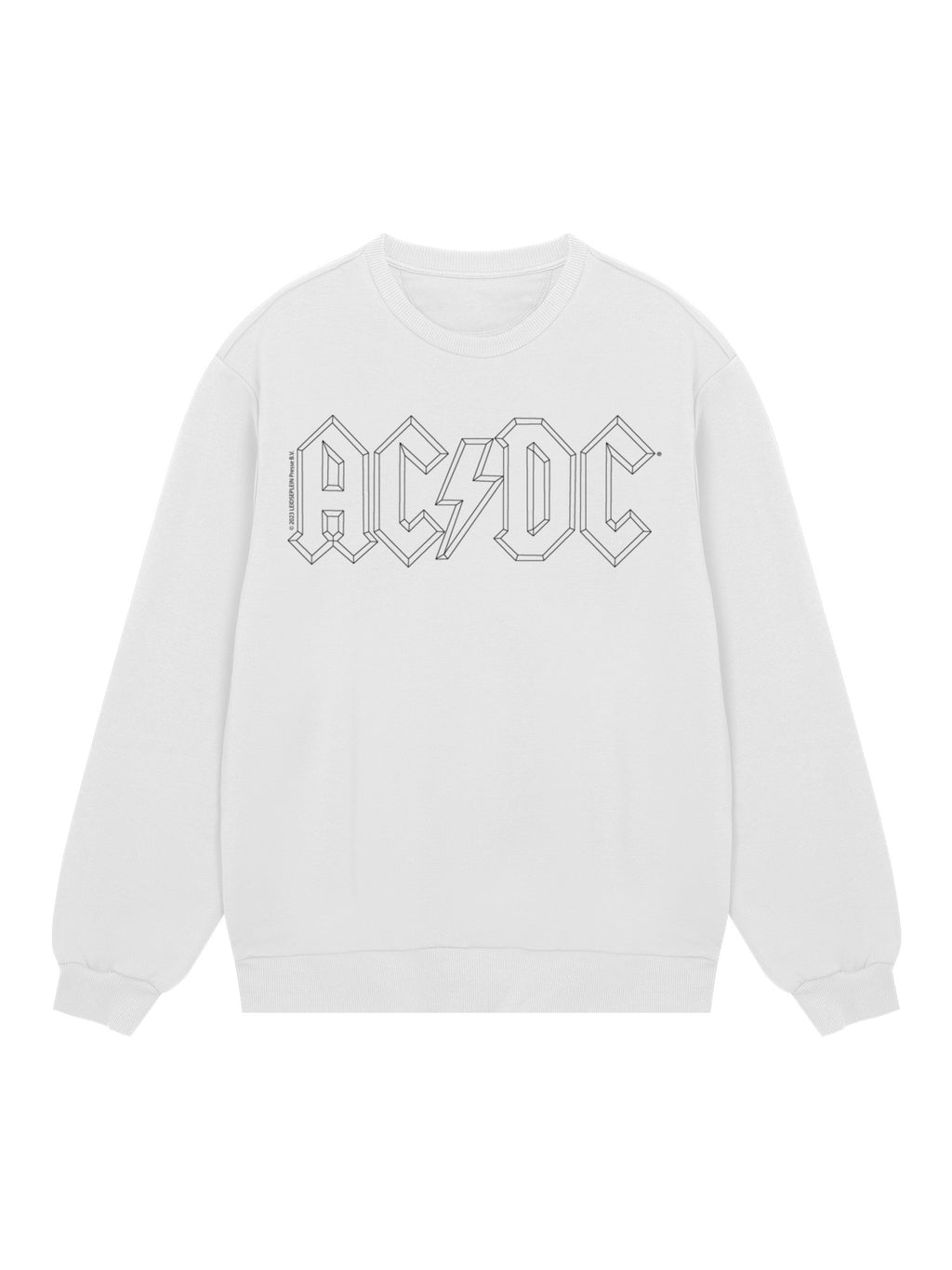 AC/DC Black Outline Logo Organic Sweatshirt