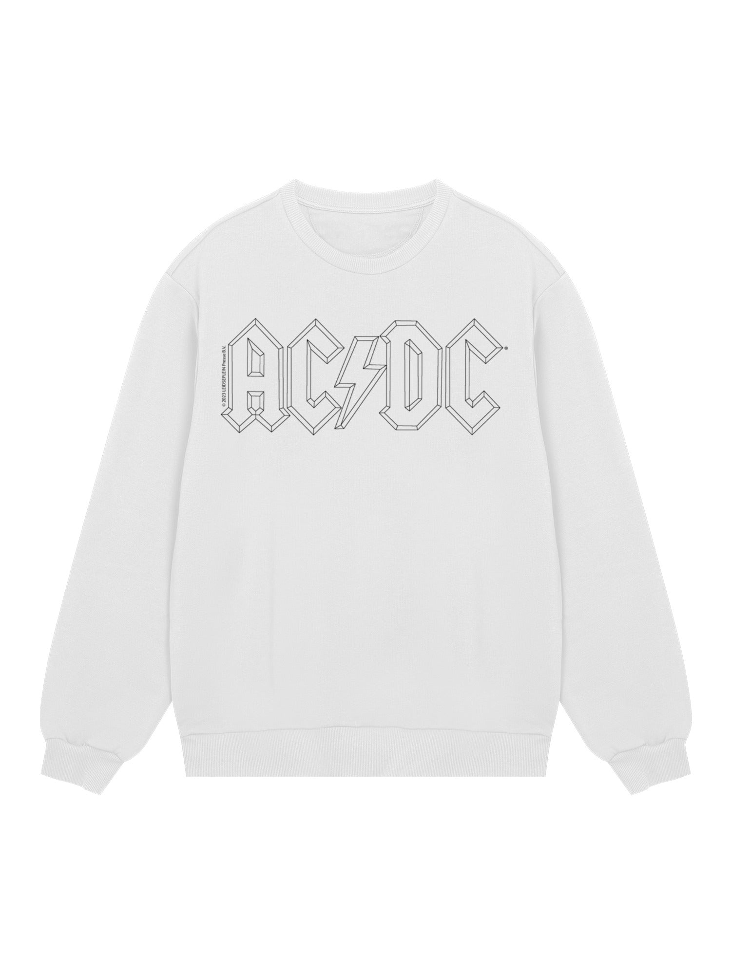 AC/DC Black Outline Logo Organic Sweatshirt