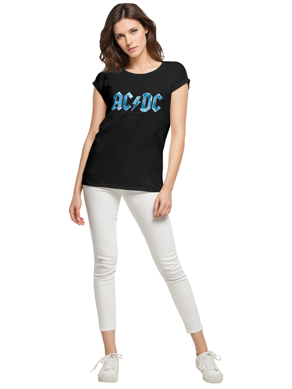 ACDC Blue Ice Logo Damen T-Shirt