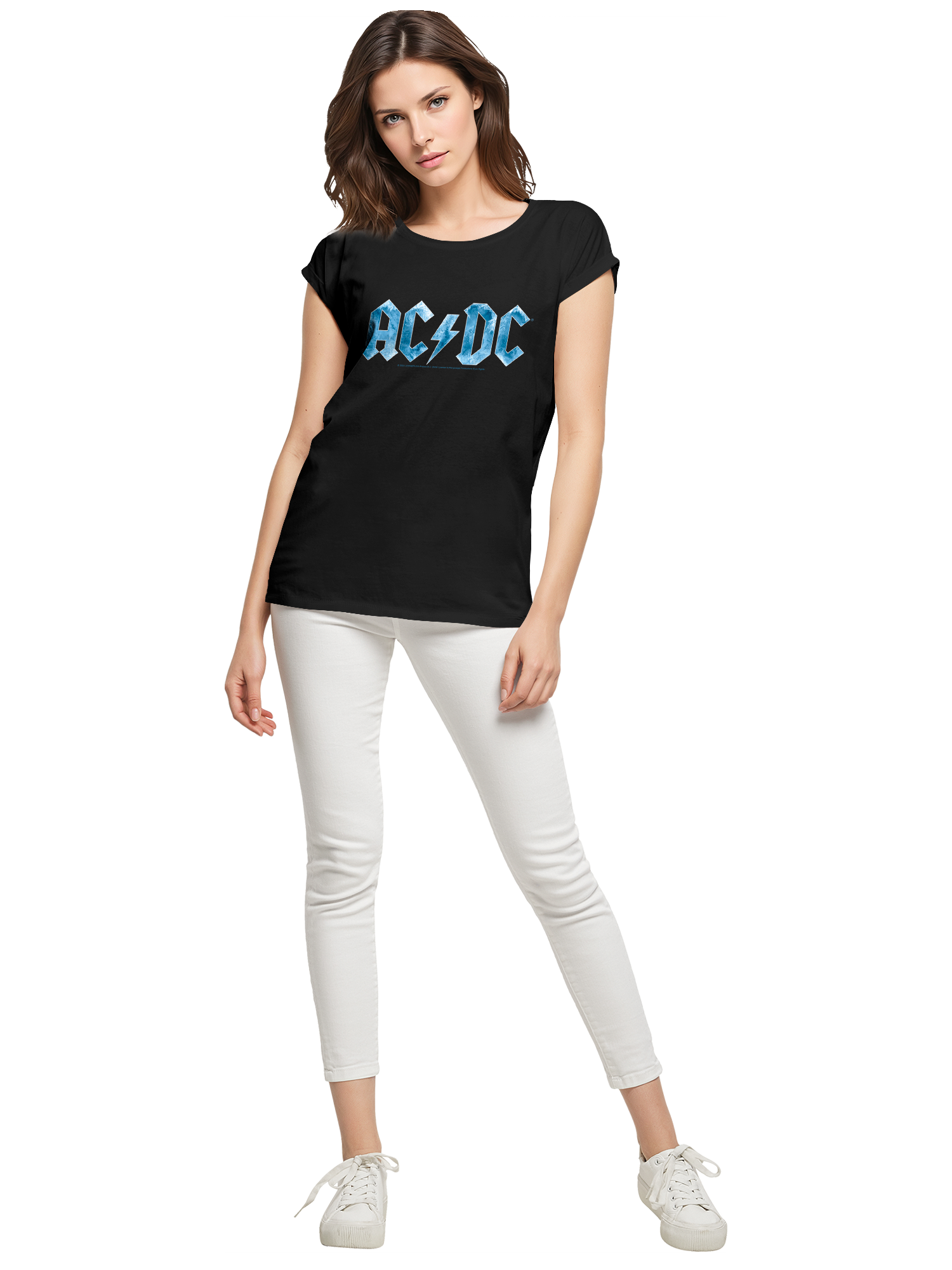 ACDC Blue Ice Logo Damen T-Shirt