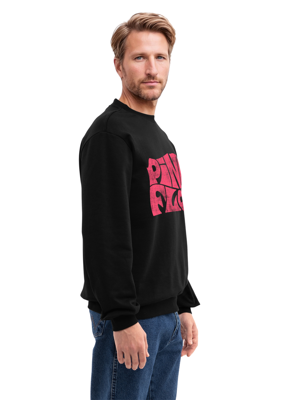 Pink Floyd rétro Logo Navy Navy Men's Organic Sweatshirt