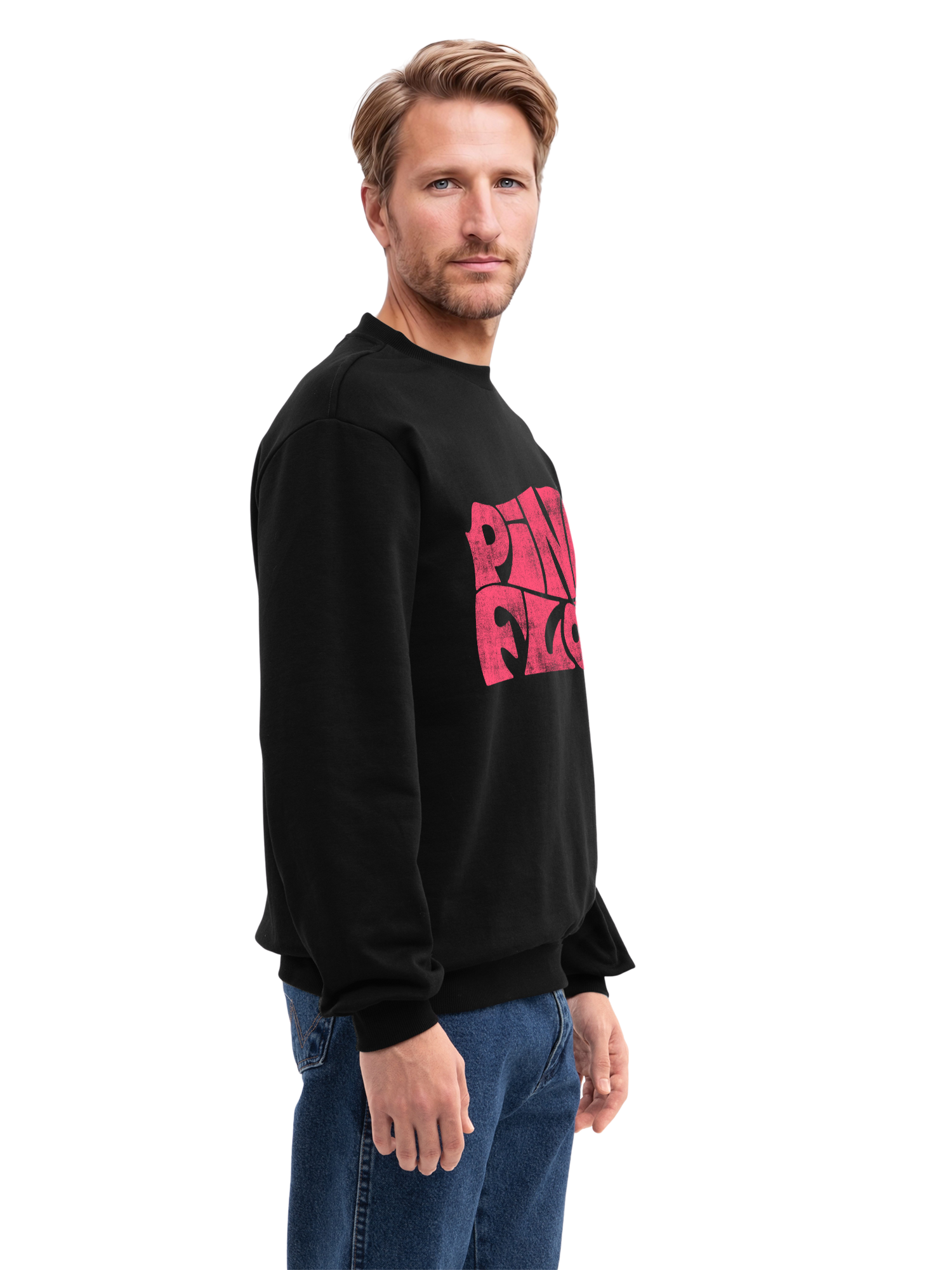 Pink Floyd rétro Logo Navy Navy Men's Organic Sweatshirt