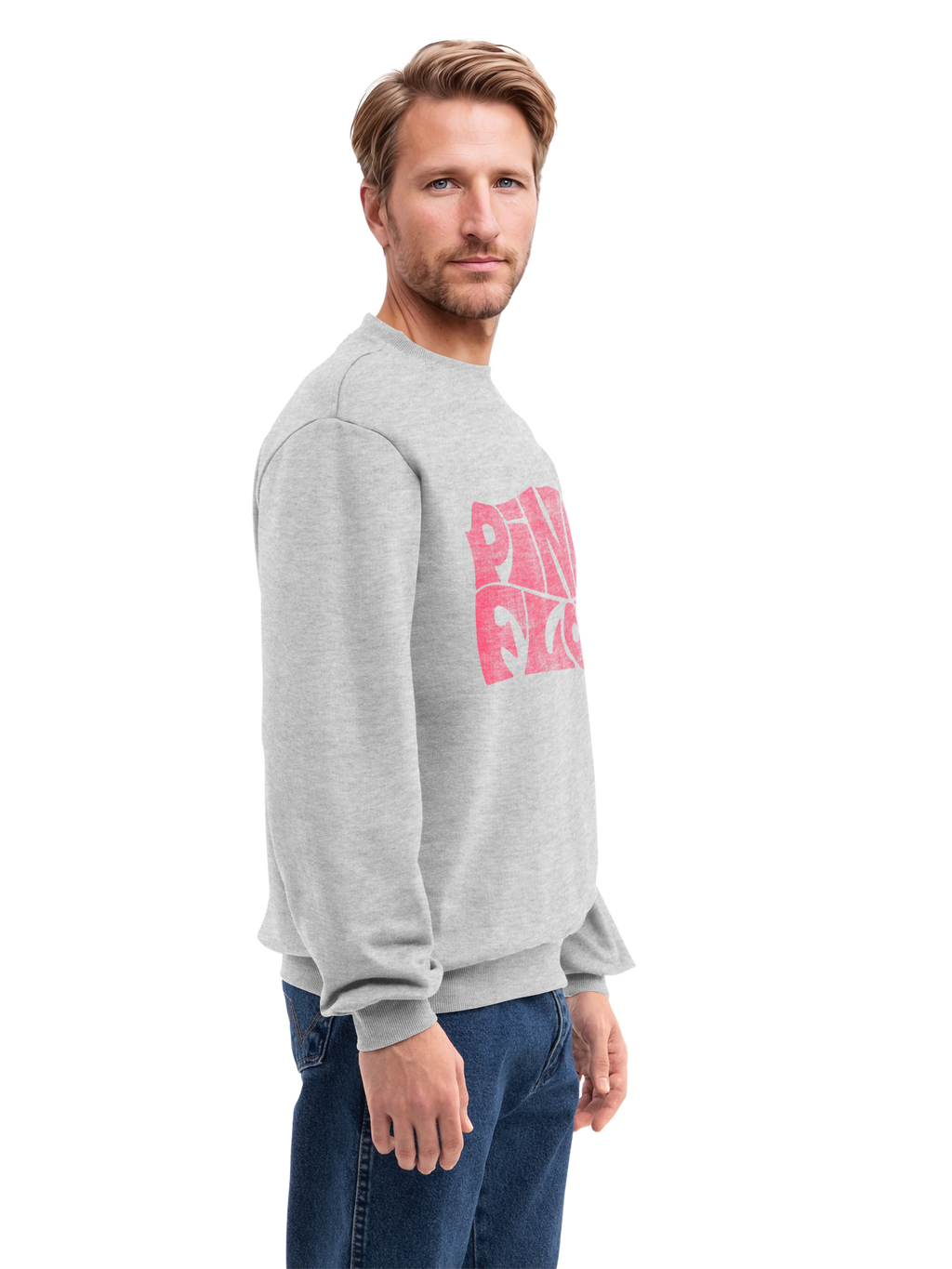 Pink Floyd rétro Logo Navy Navy Men's Organic Sweatshirt