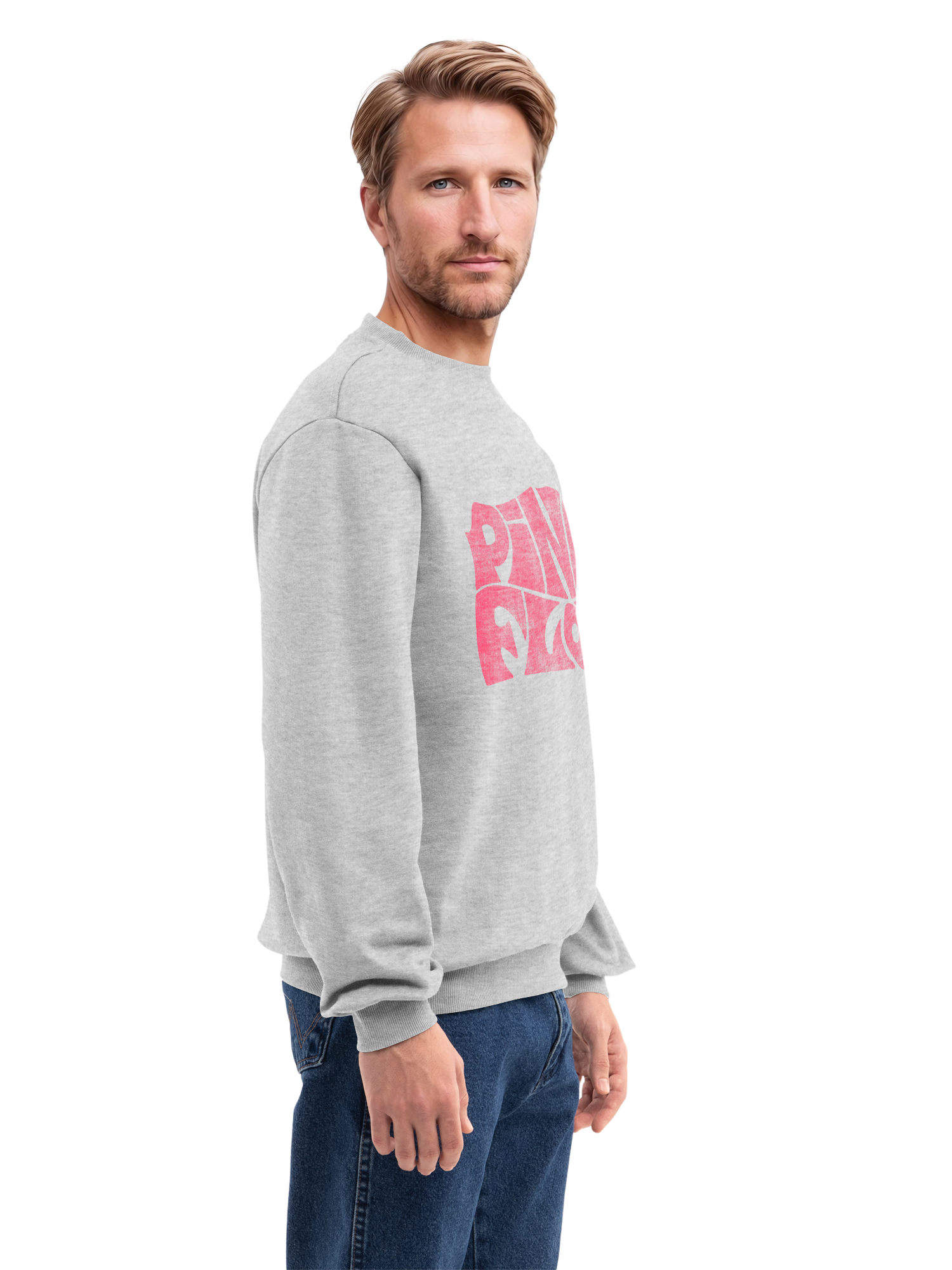 Pink Floyd Retro Logo Navy Men's Organic Sweatshirt