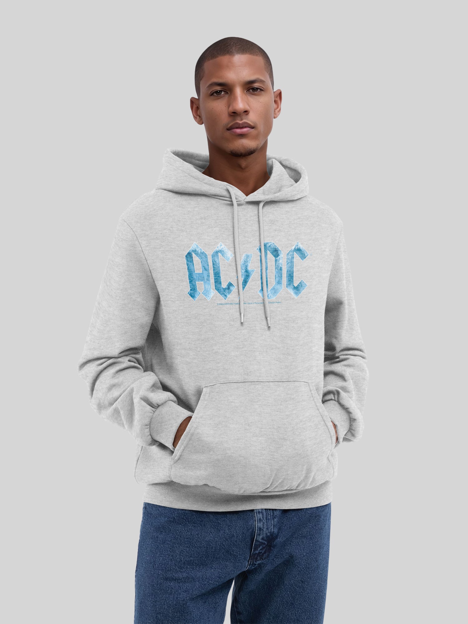 ACDC Blue Ice Logo avec True Blanks | Hoodie régulier pour hommes