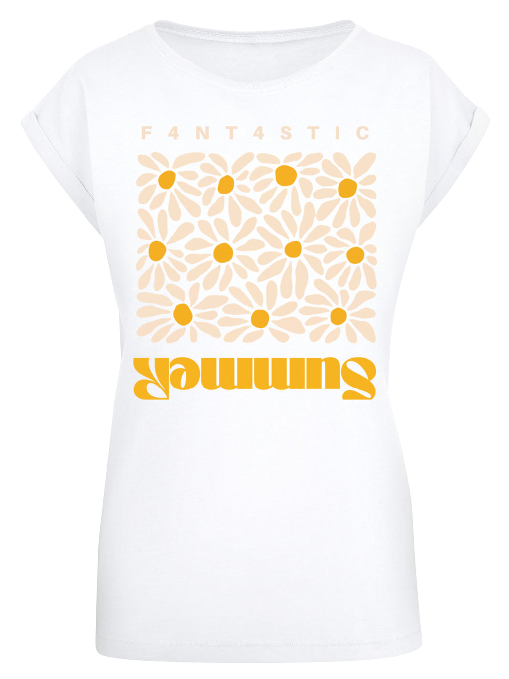 Camiseta de damas de girasol de verano