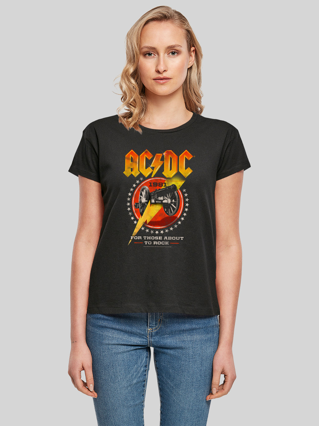 AC/DC For Those About To Rock 1981 Ladies Box T-Shirt