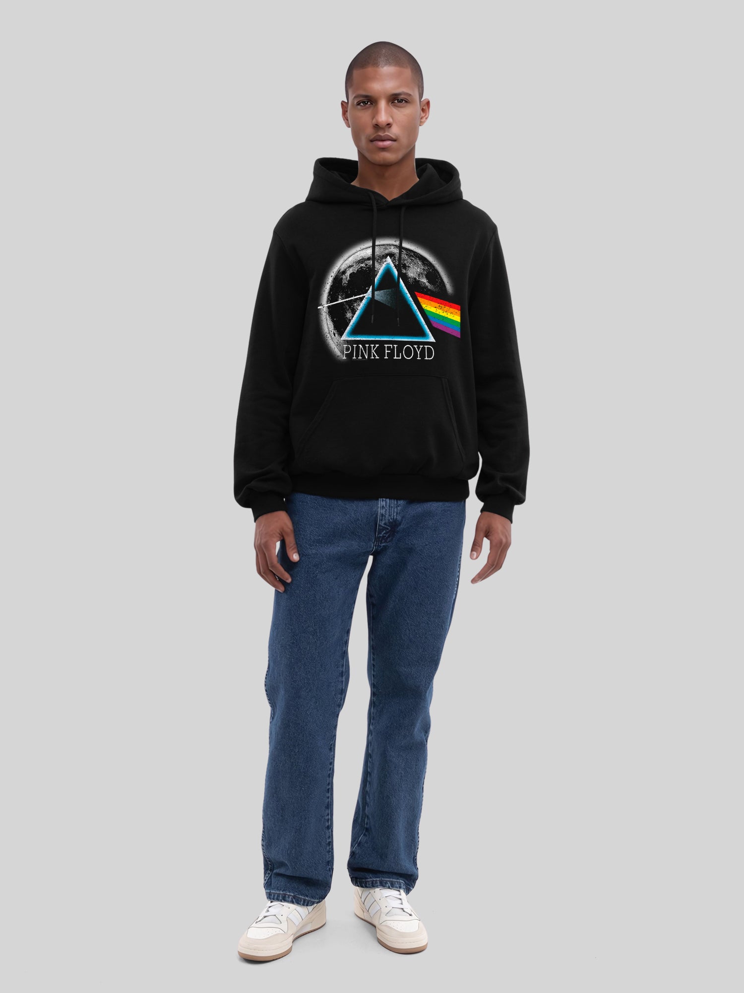 Pink Floyd Dark Side of The Moon Distressed Moon Herren Kapuzenpullover