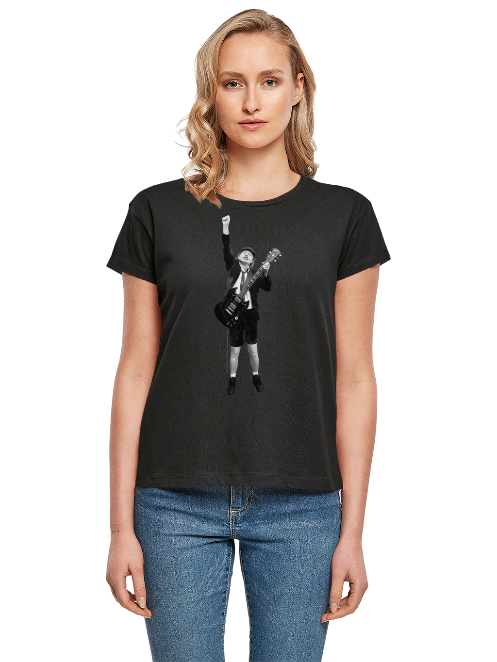 ACDC Angus Young Cut Out Damen Box T-Shirt