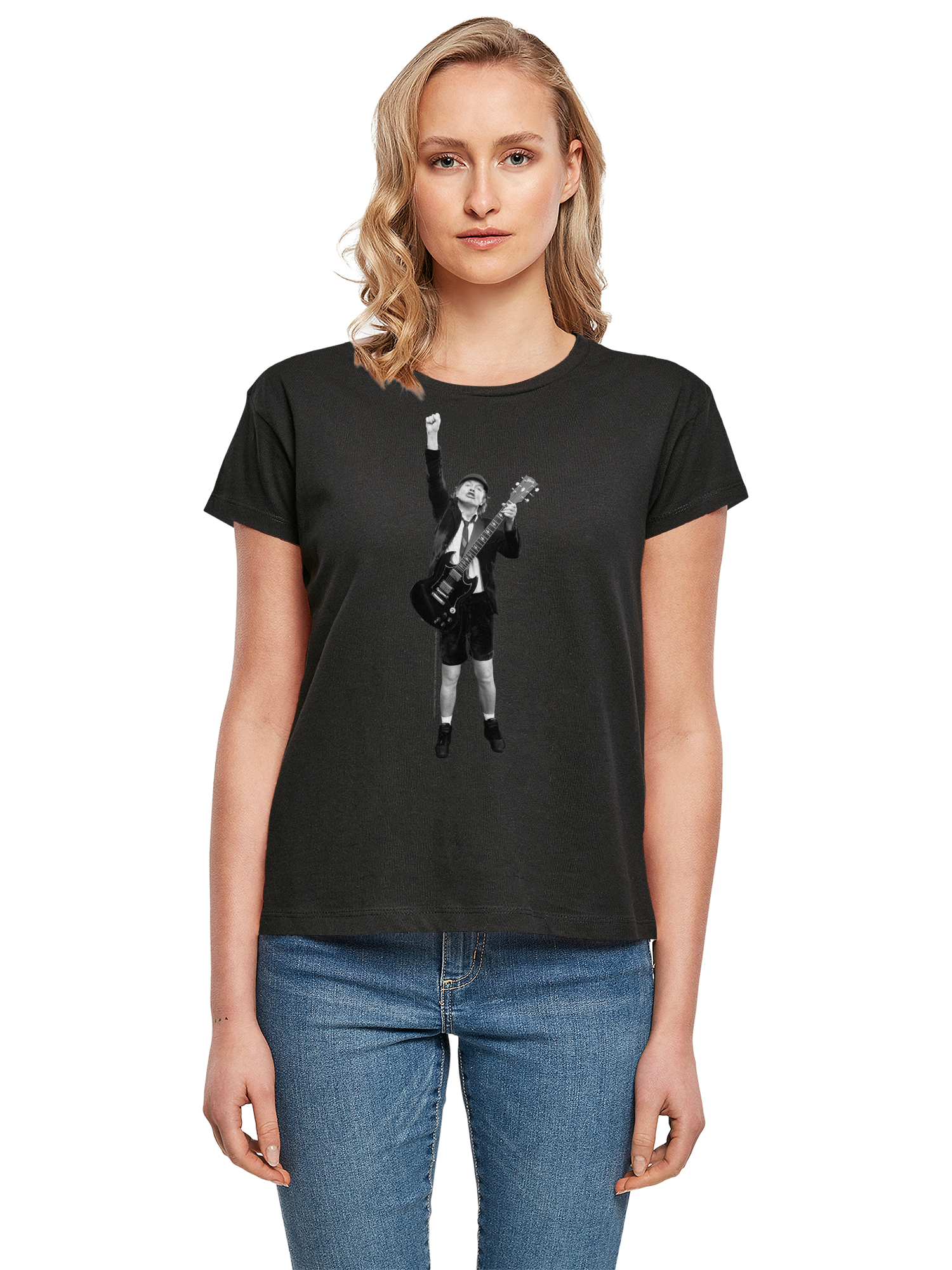 ACDC Angus Young Cut Out Damen Box T-Shirt