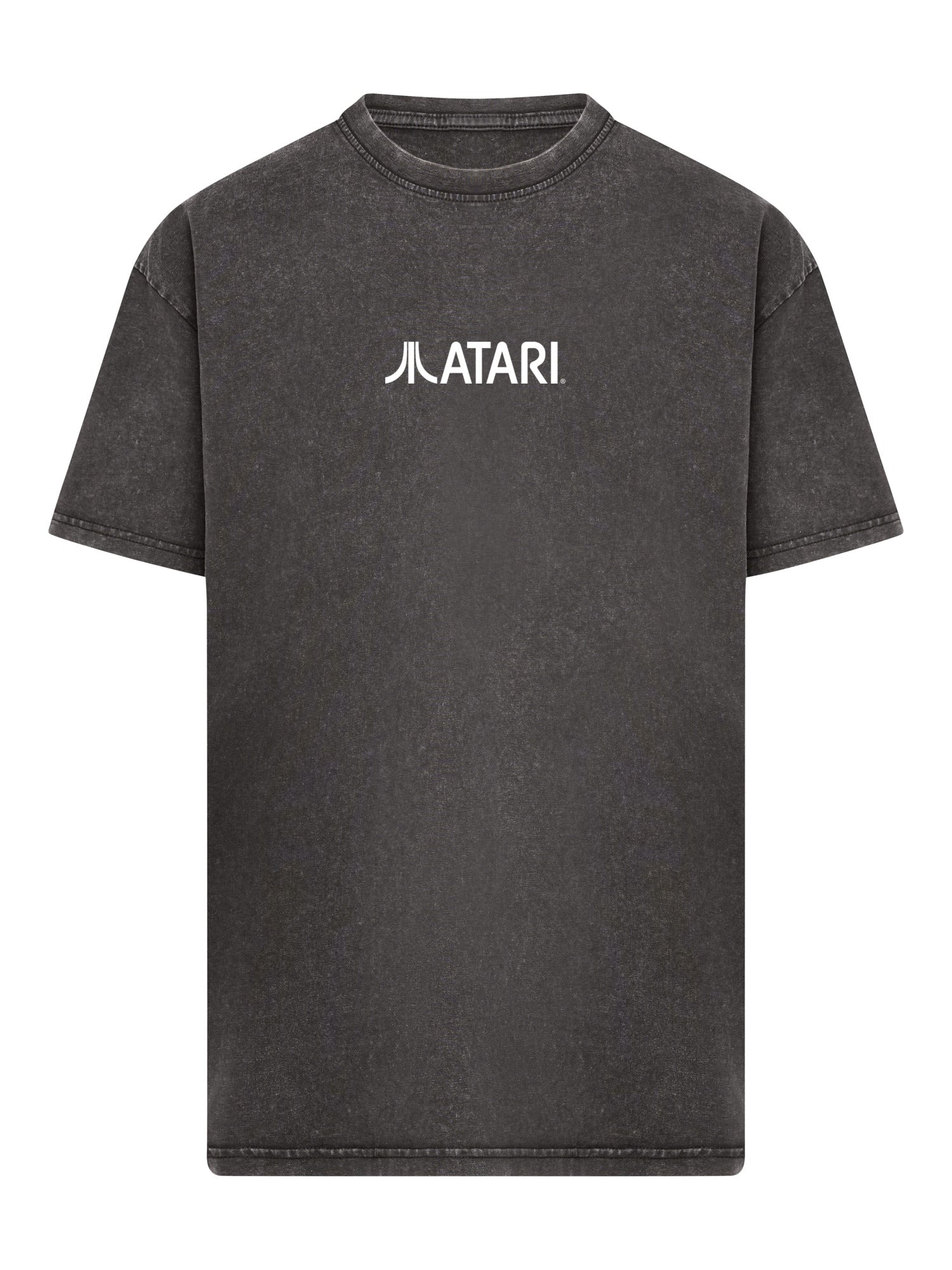 Atari Games Logo Retro Gaming Horizontal und Atari Gravitar Box Cover Acid Washed Oversize Tee