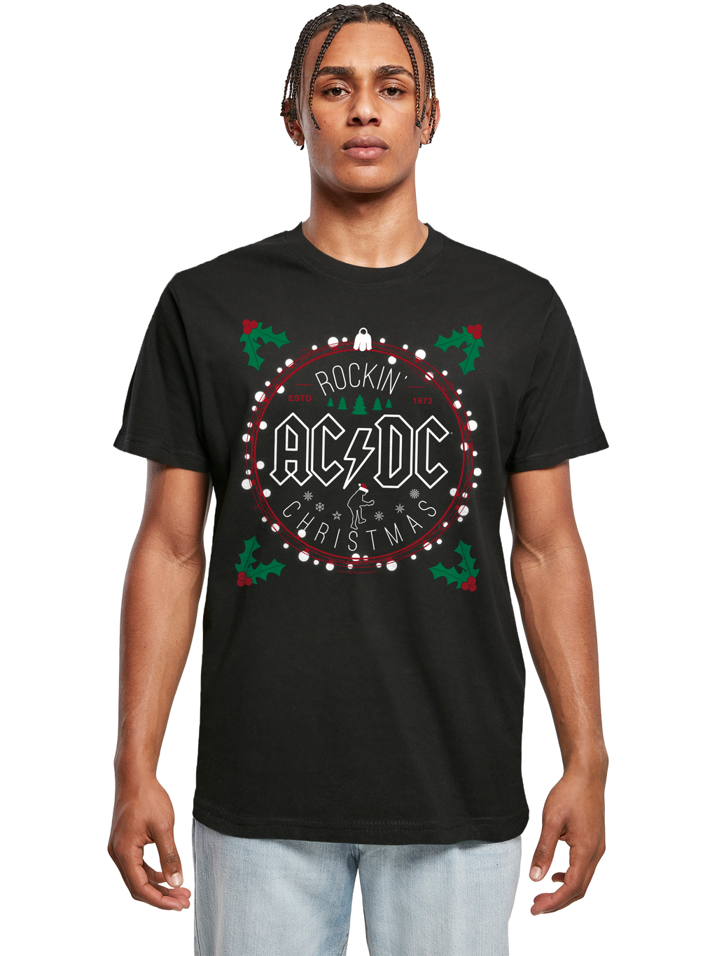AC/DC Christmas Circle T-Shirt