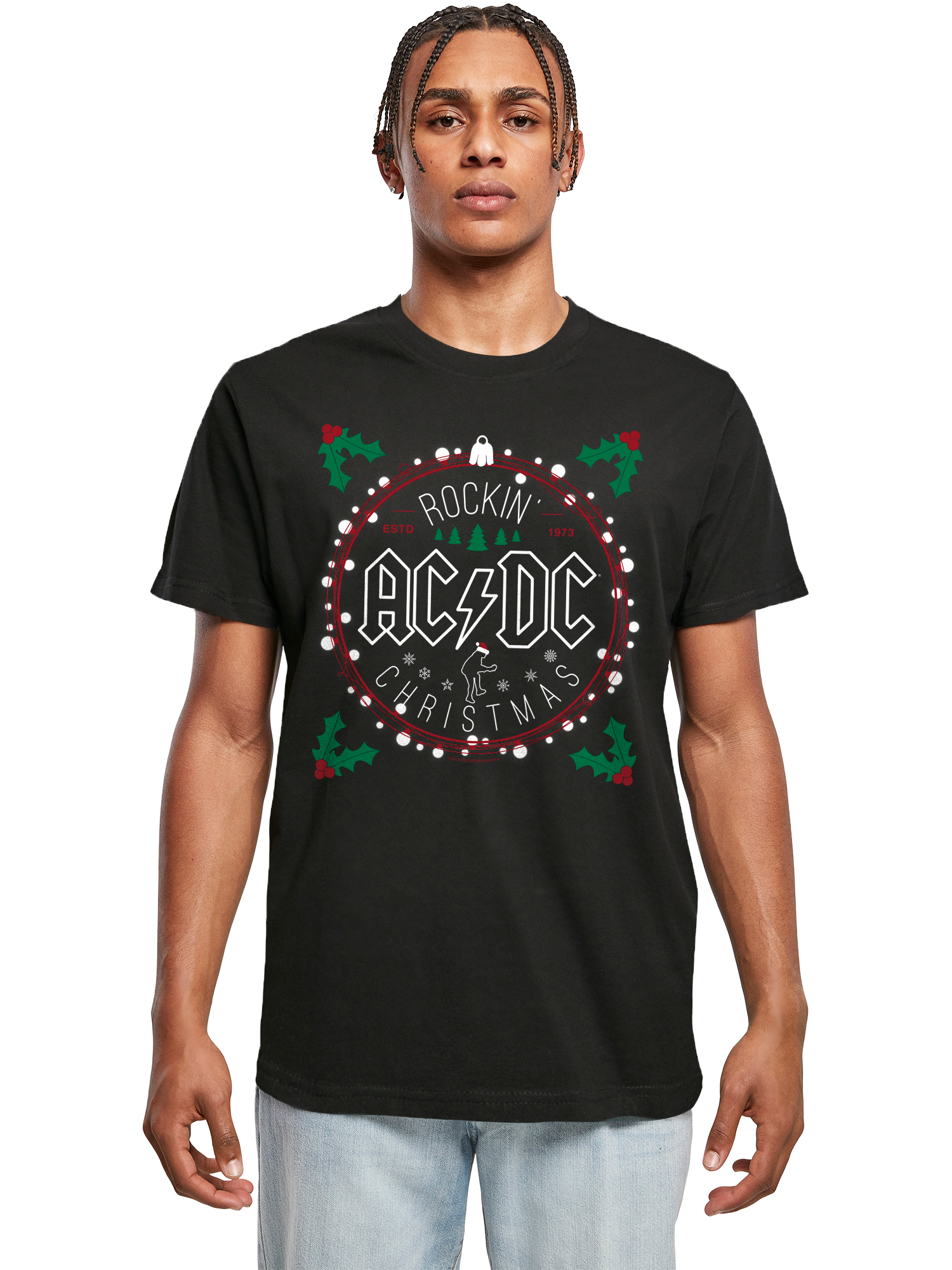 AC/DC Christmas Circle T-Shirt