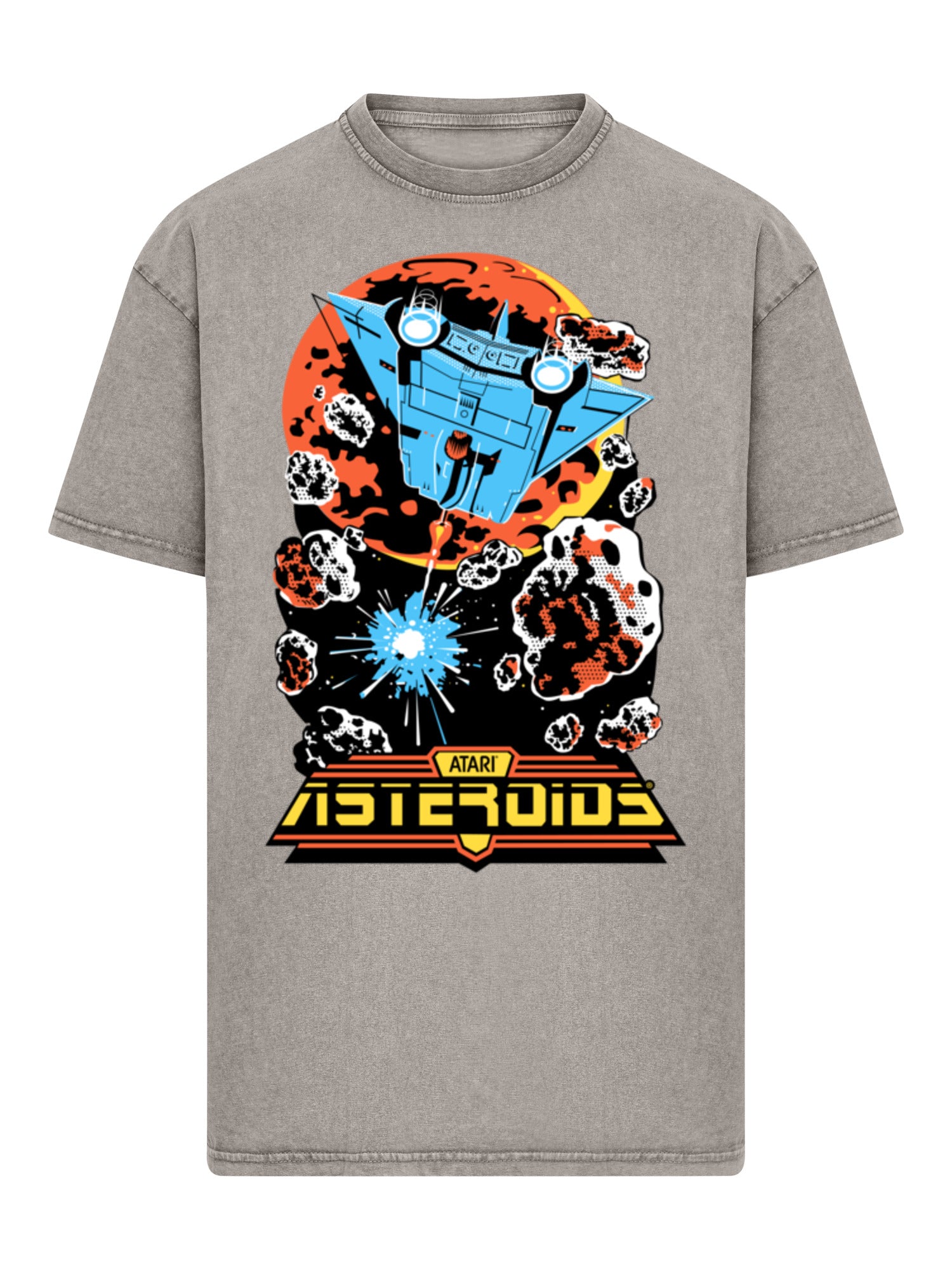 Asteroids Vintage Atari Retro Gaming Säure gewaschen Oversize T-Shirt