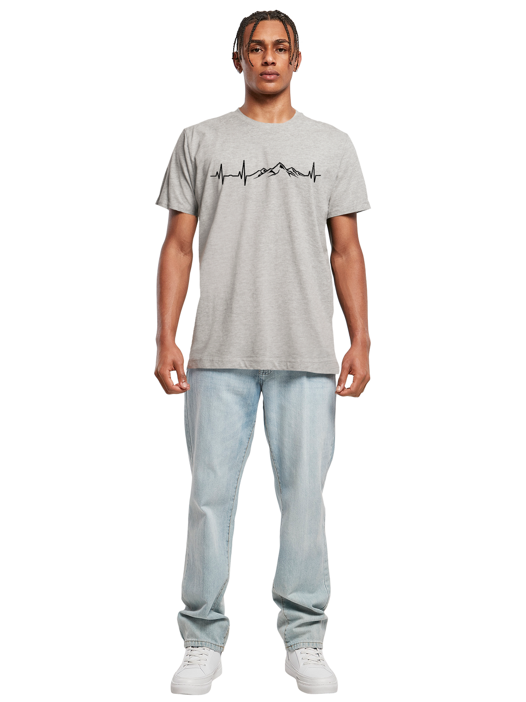 T-Shirt mit Bergherzschlag