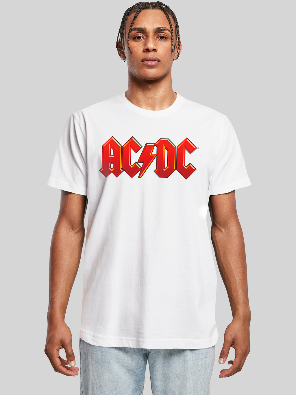 ACDC Logo rouge foncé avec T-shirt Round Cou