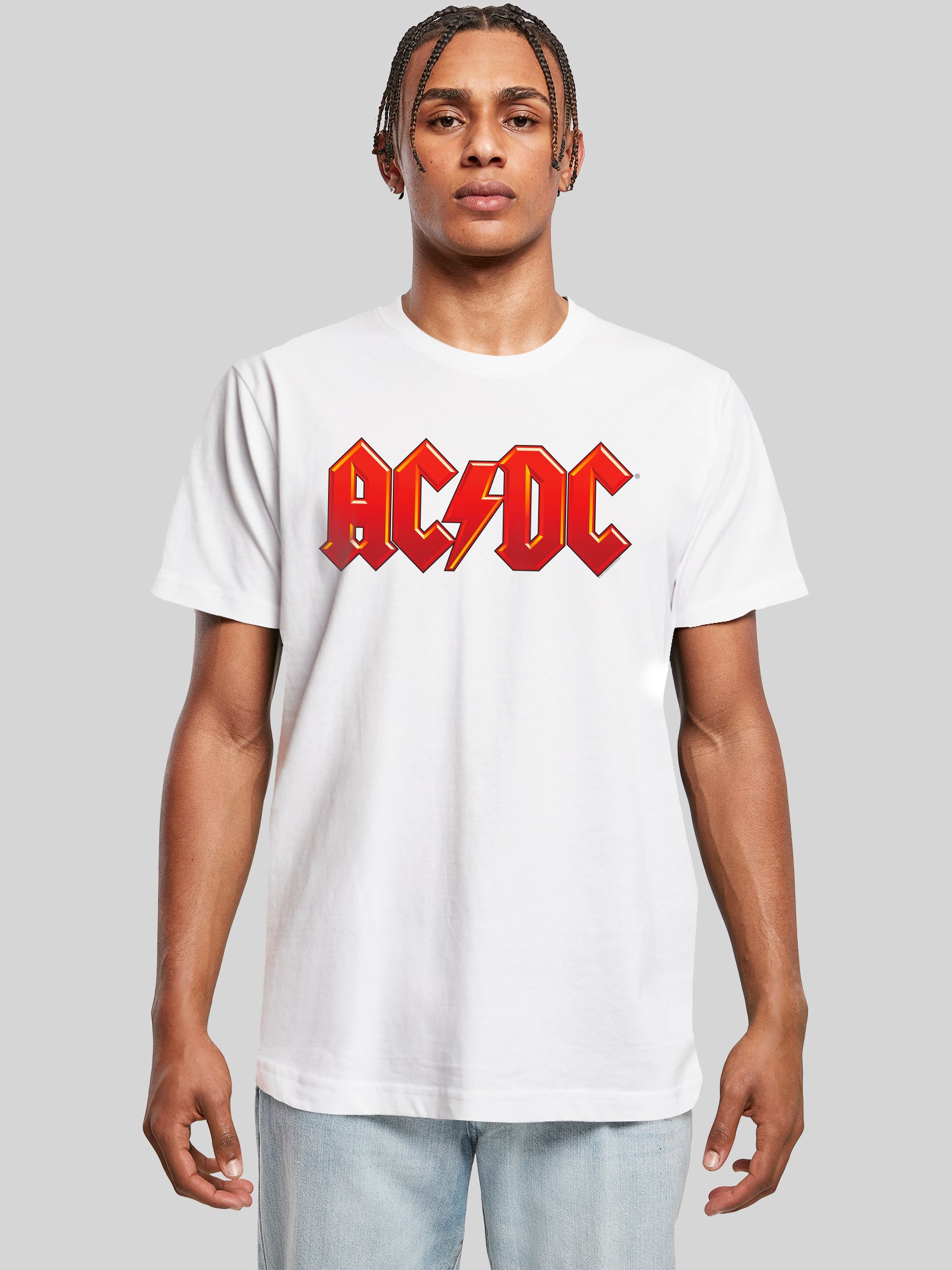 ACDC Logo rouge foncé avec T-shirt Round Cou