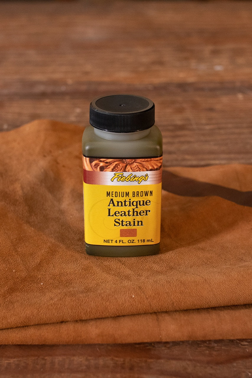 Tinte para cuero antiguo Fiebing's de 118 ml. Marrón.