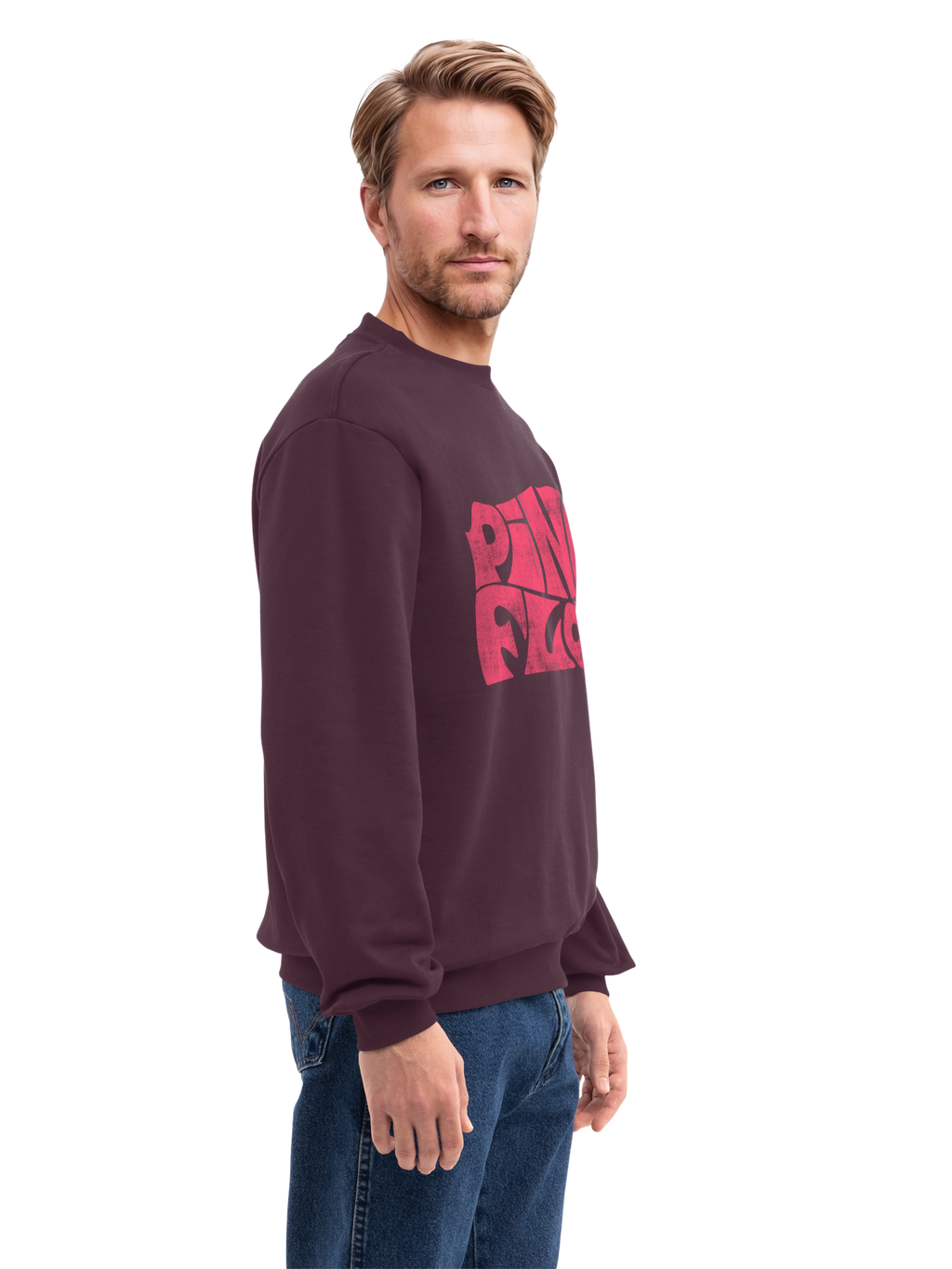 Pink Floyd rétro Logo Navy Navy Men's Organic Sweatshirt