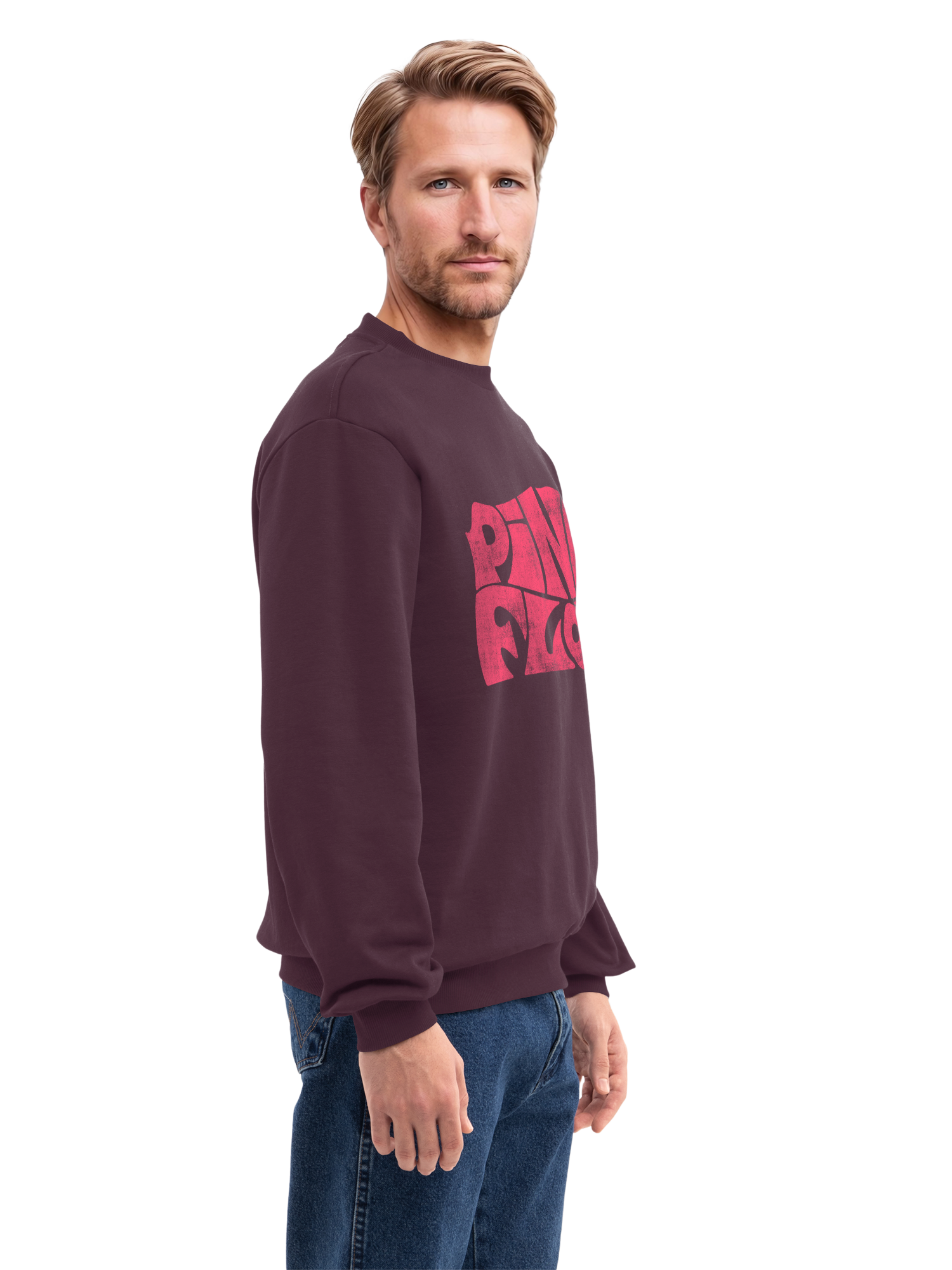 Pink Floyd rétro Logo Navy Navy Men's Organic Sweatshirt