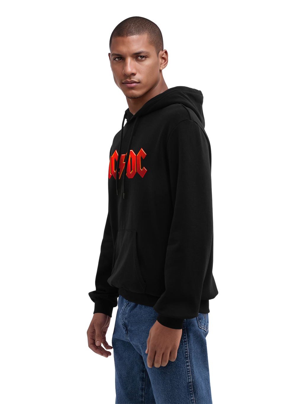 ACDC Dark Red Logo with True Blanks | Mens Regular Hoodie