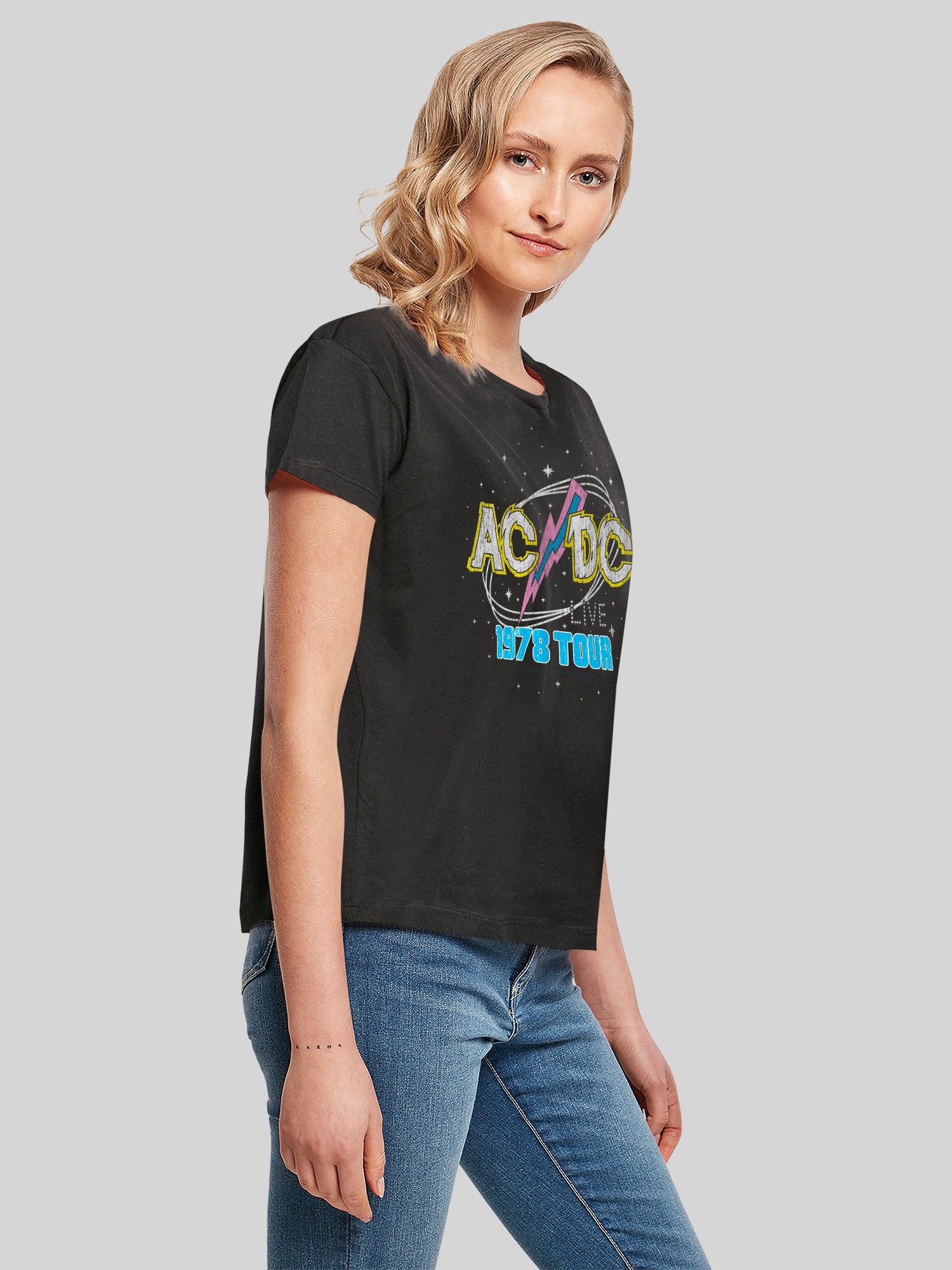 ACDC 1981 Live Tour Damen Box T-Shirt