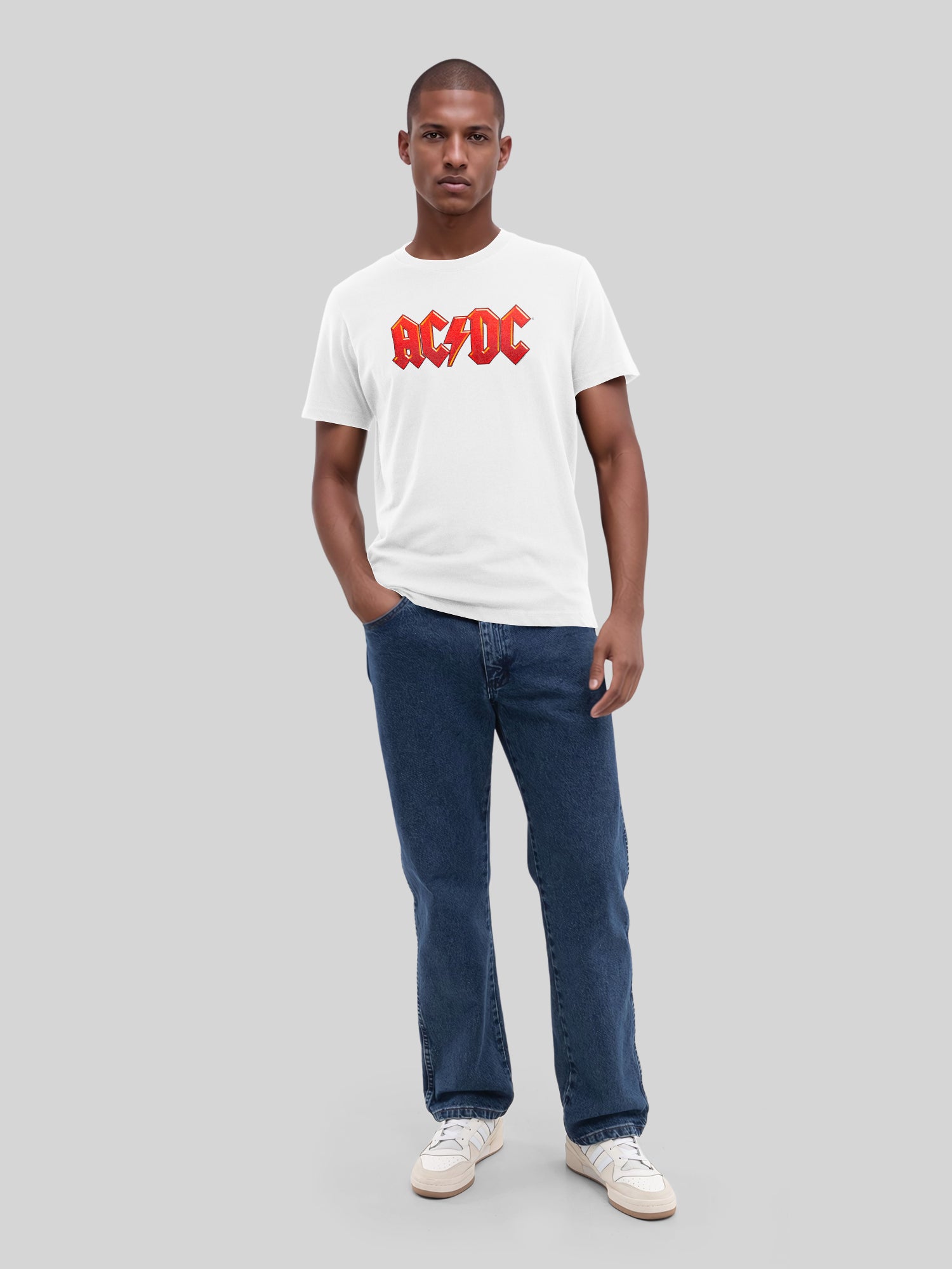 ACDC Dunkelrotes Logo Herren T-Shirt