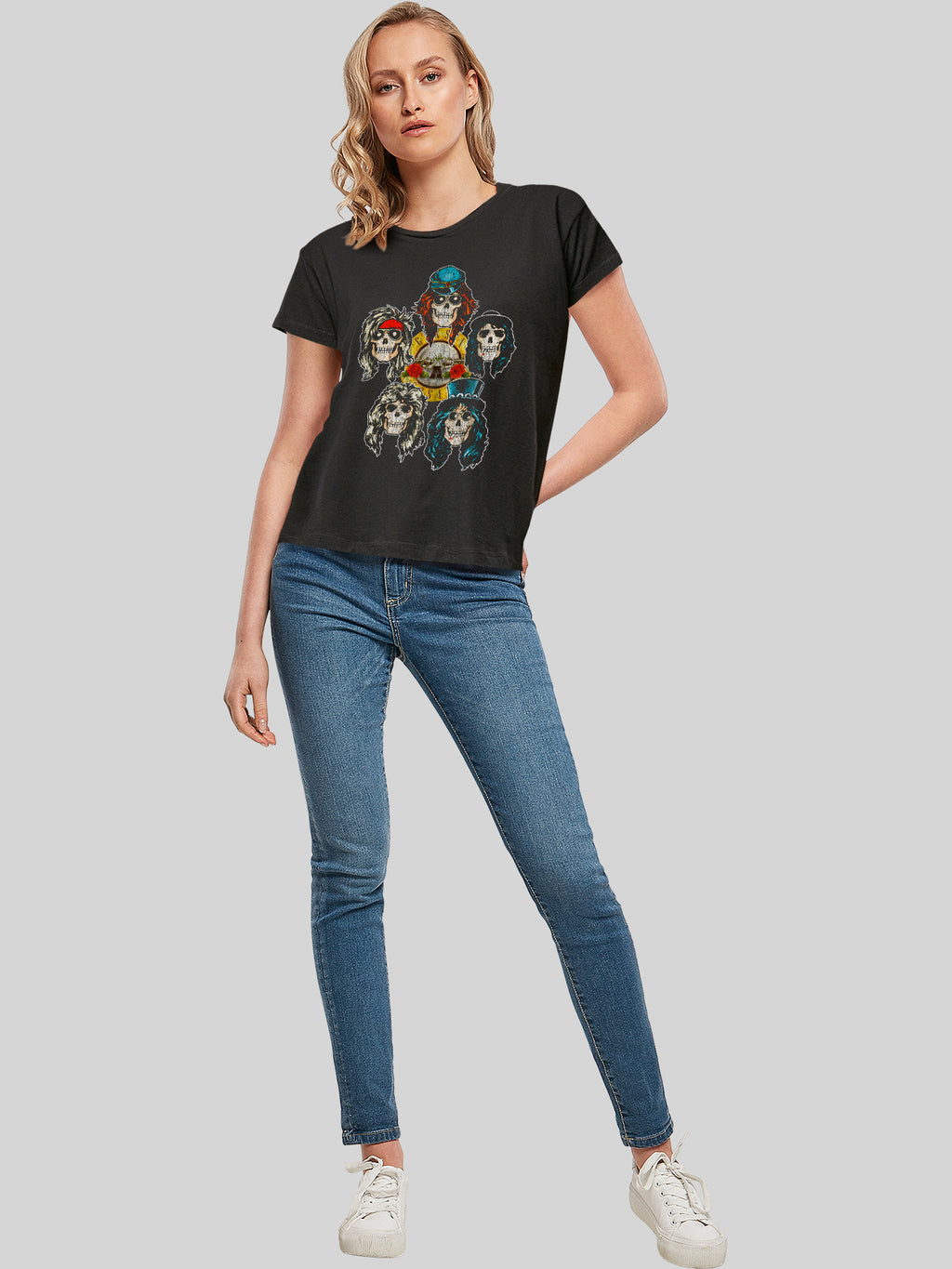 Guns N' Roses Vintage Heads Damen Box T-Shirt