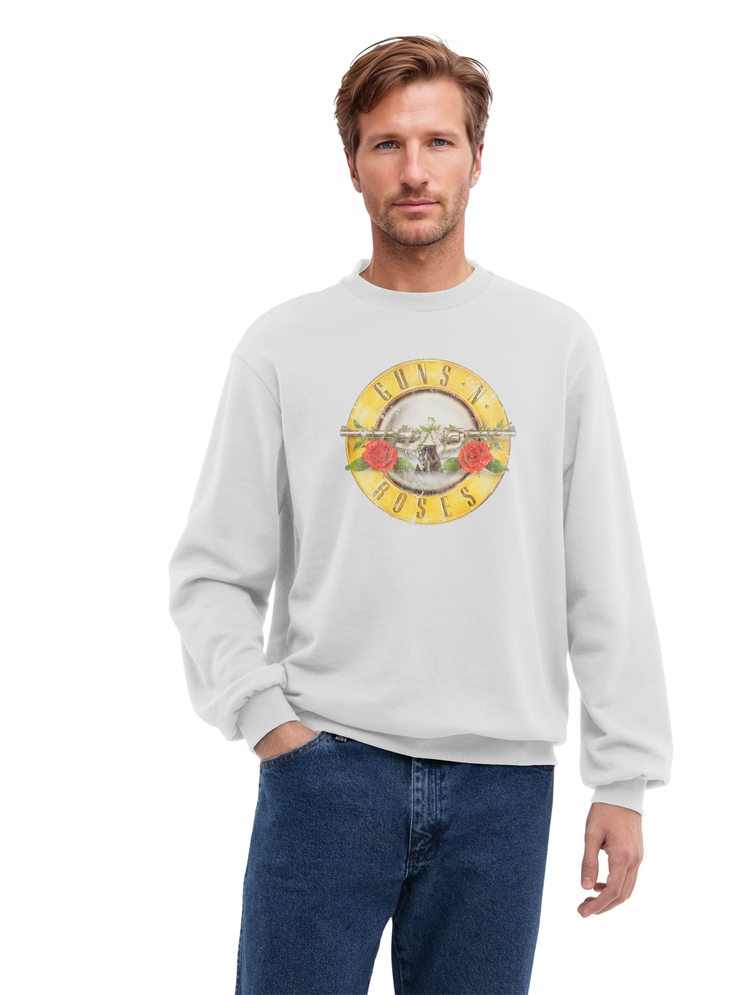 Guns n 'Roses Vintage Bullet Logo Herren normales Sweatshirt