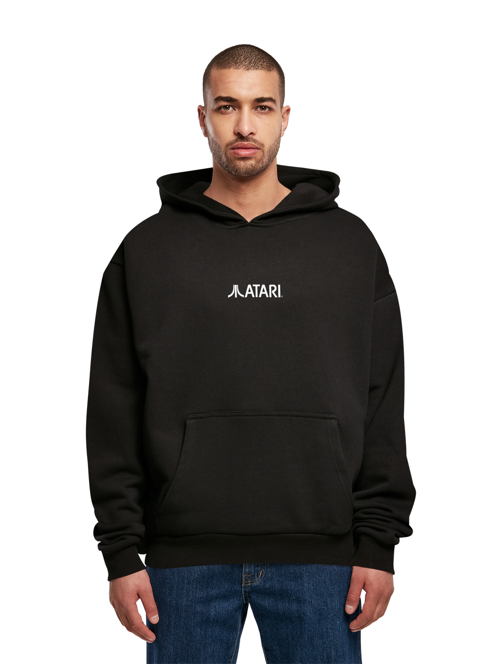 ATARI GAMES LOGO WHITE RETRO GAMING HORIZONTAL ET ASTARI ASTEROIDS COUVERTURE À SWEURS HOODY