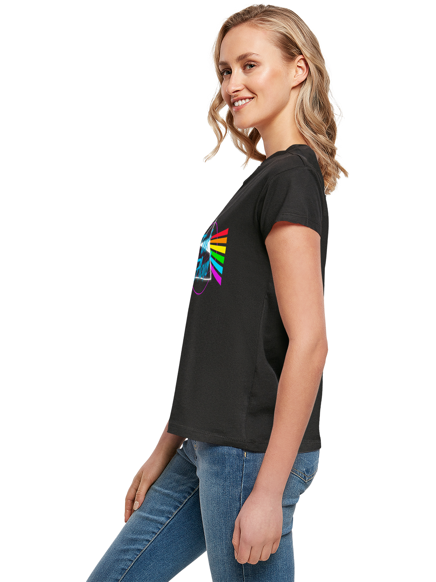 Pink Floyd Neon Dark Side Damen Box T-Shirt
