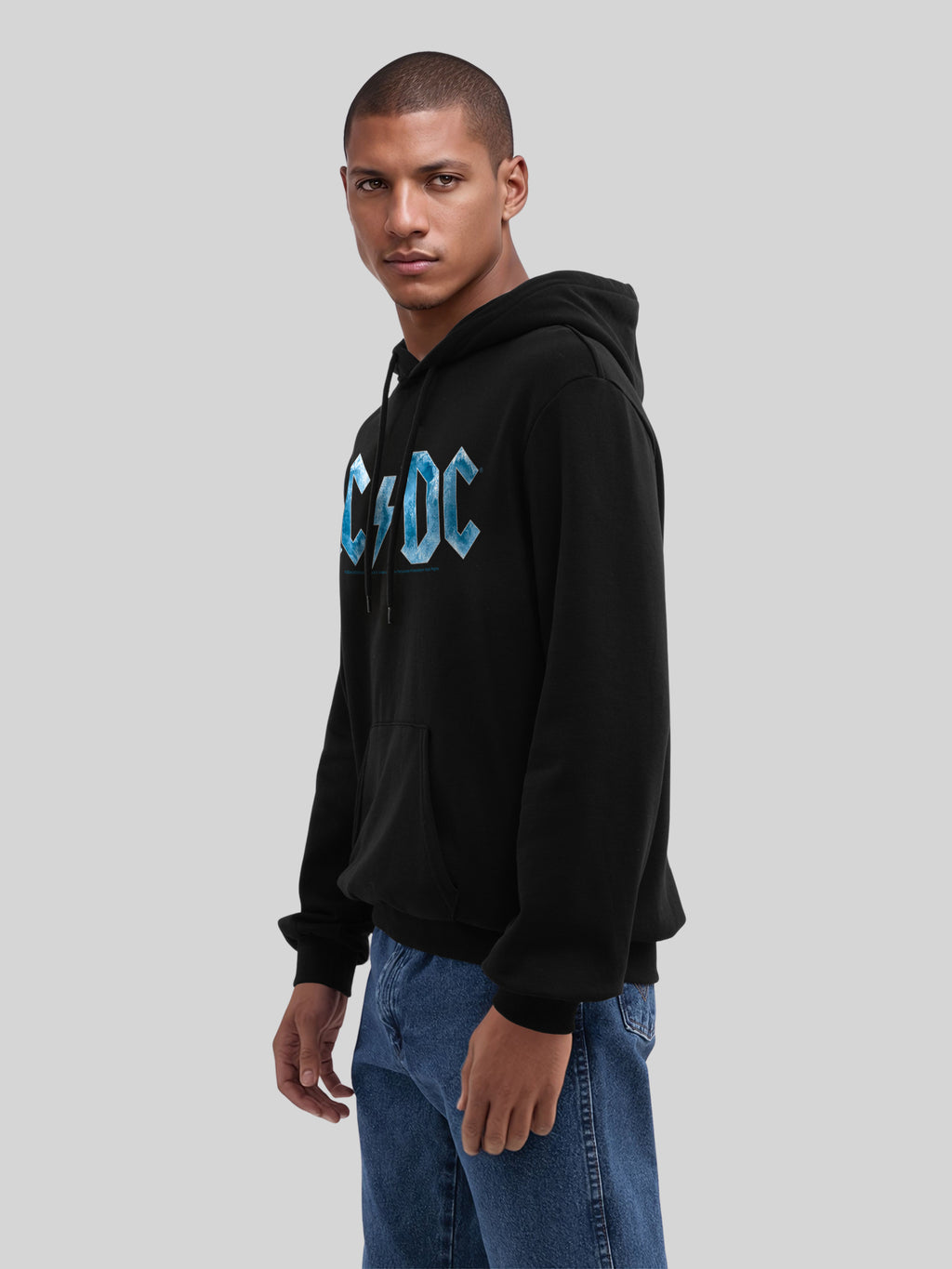 ACDC Blue Ice Logo avec True Blanks | Hoodie régulier pour hommes