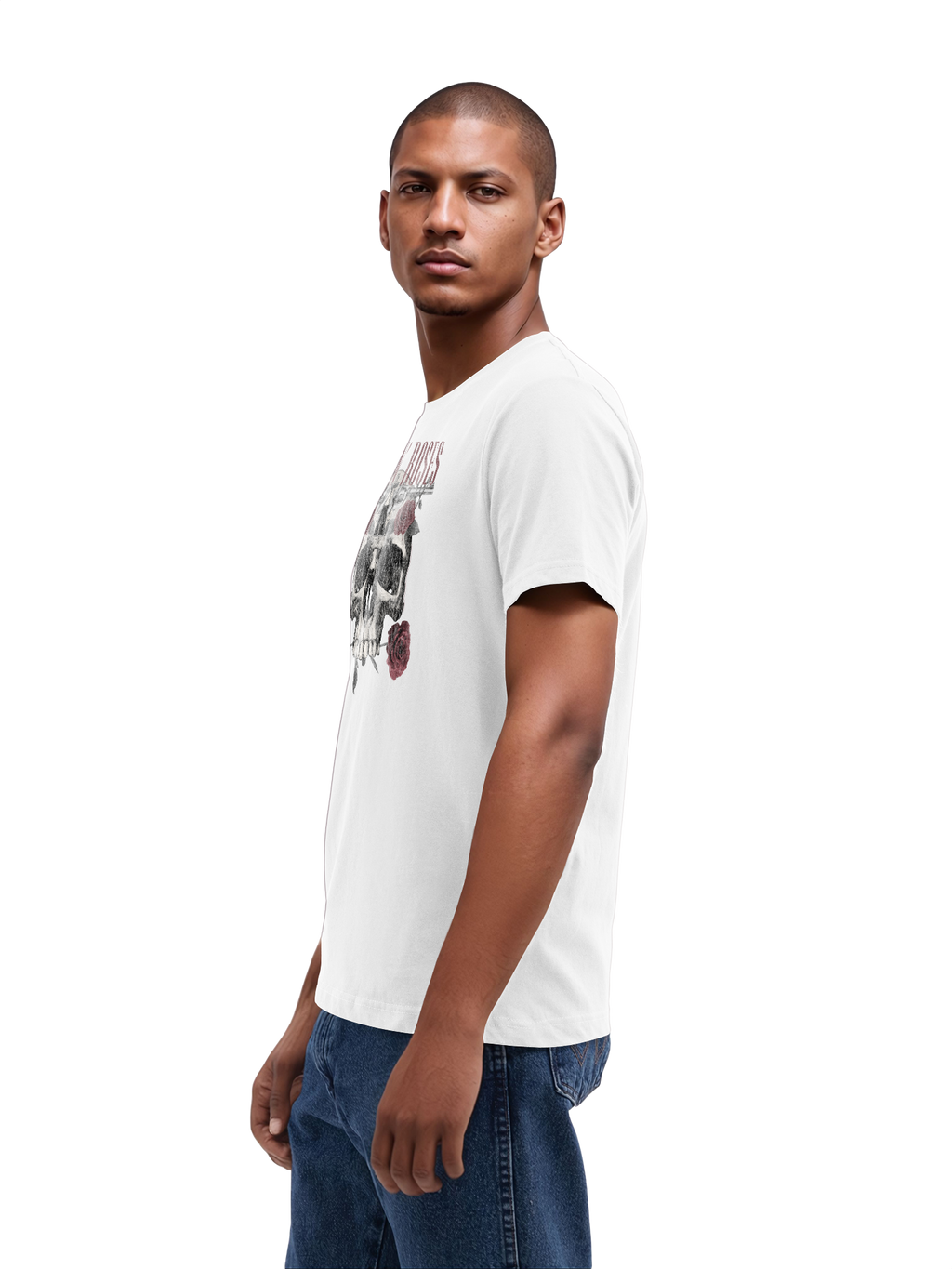 Guns N' Roses Herren T-Shirt mit Rosen-Totenkopf