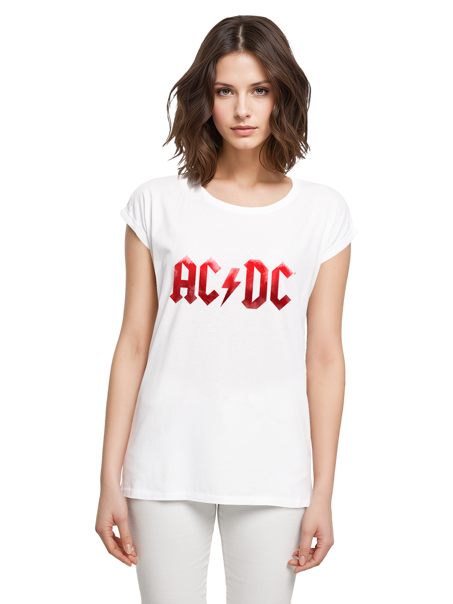 ACDC Red Ice Logo Damen T-Shirt