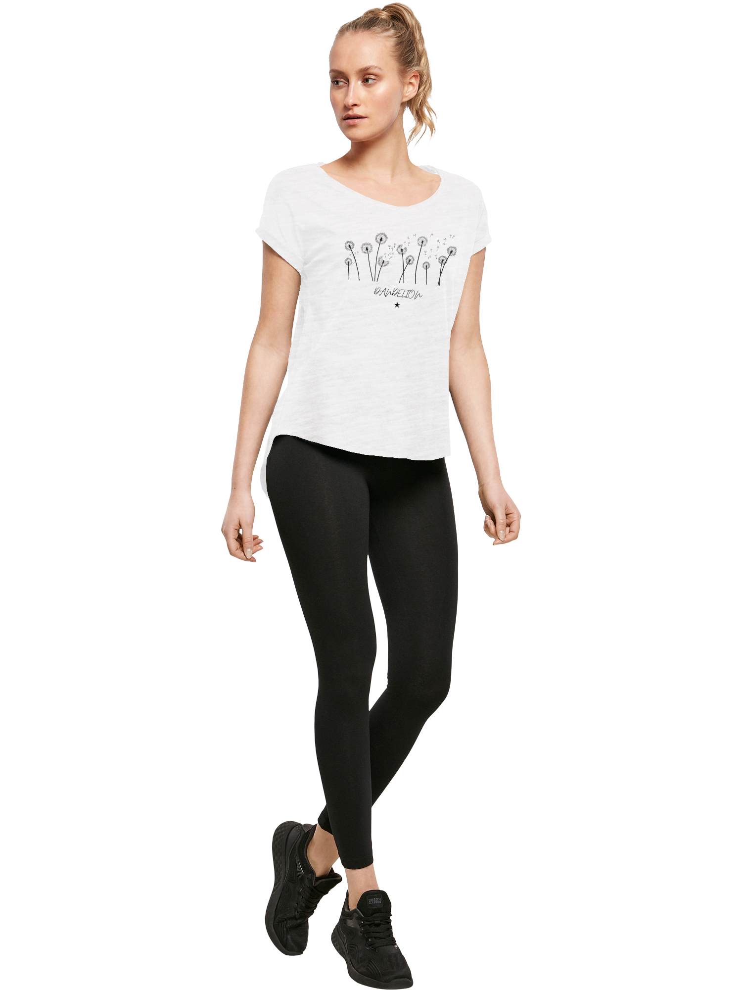 Dandelion Damen Langes Slub T-Shirt