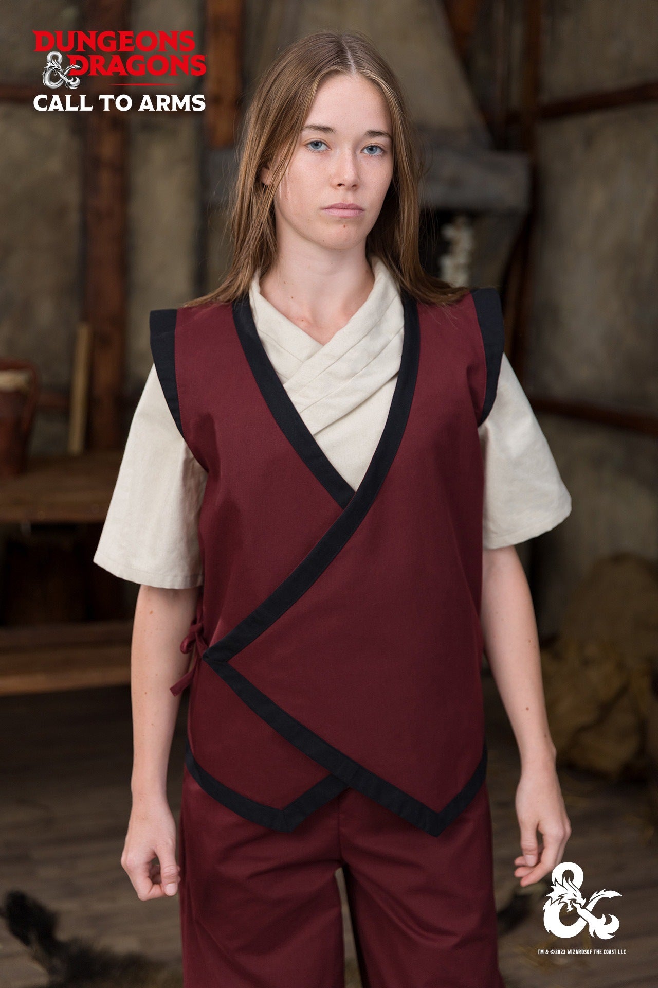 Dungeons & Dragons Monk Vest Bordeaux/Black