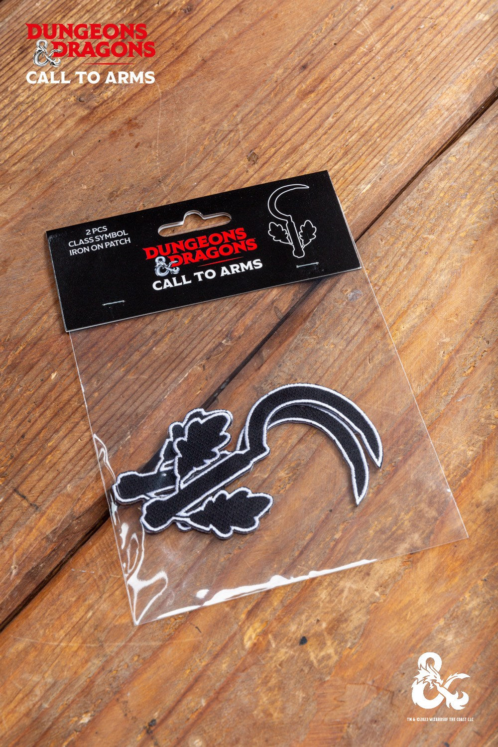 Conjunto de parches de símbolos de clase de Dungeons & Dragons Druida.