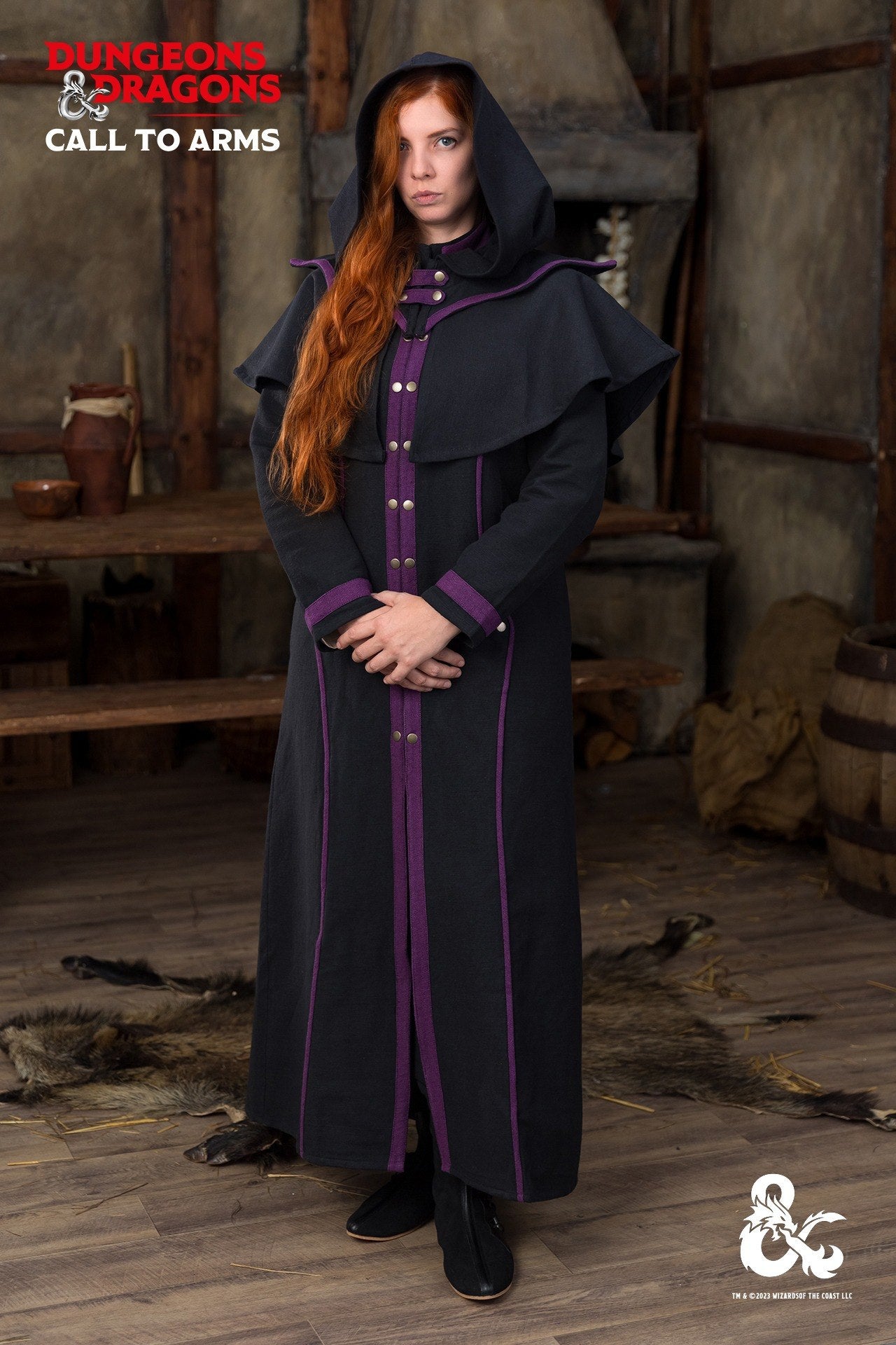 Dungeons & Dragons Hexenmeister Gewandset Schwarz/Lila