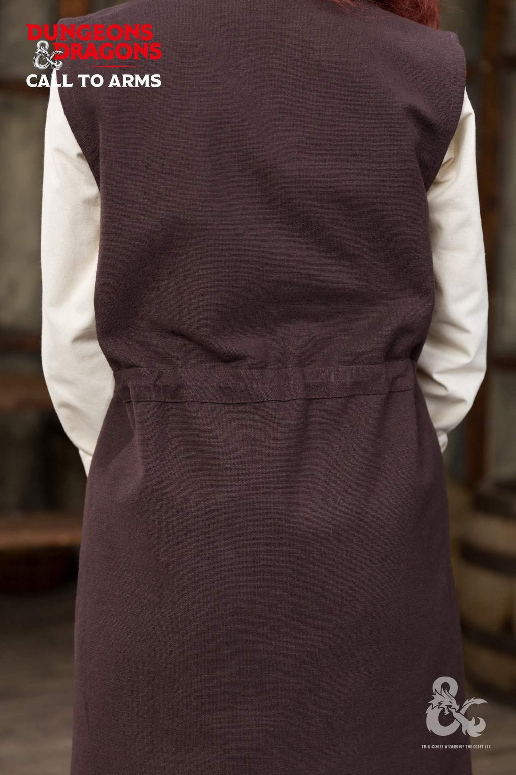 Chaleco largo marrón de druida de Dungeons & Dragons