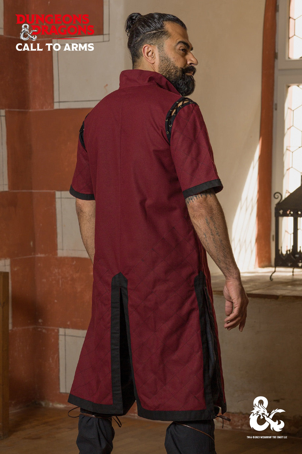 Dungeons & Dragons Kämpfer Tunika Bordeaux/Schwarz