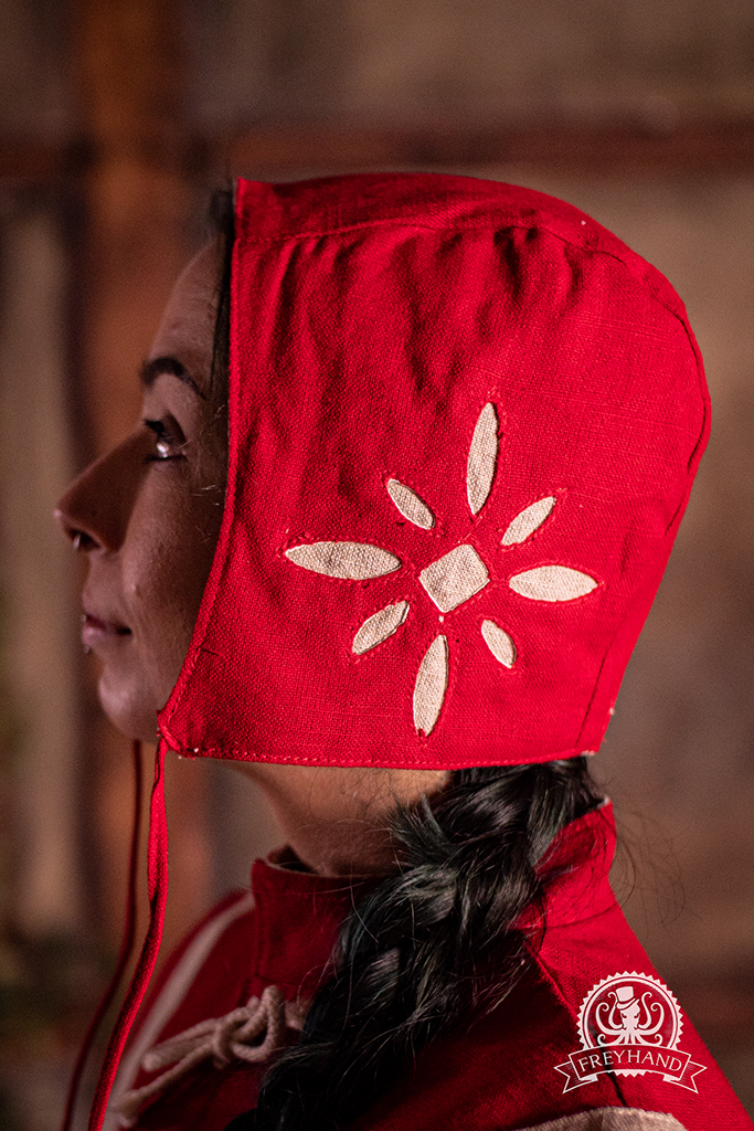 Landsknecht Bundhaube Imperialis Rot/Natur