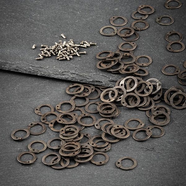 Rings for making chainmail.